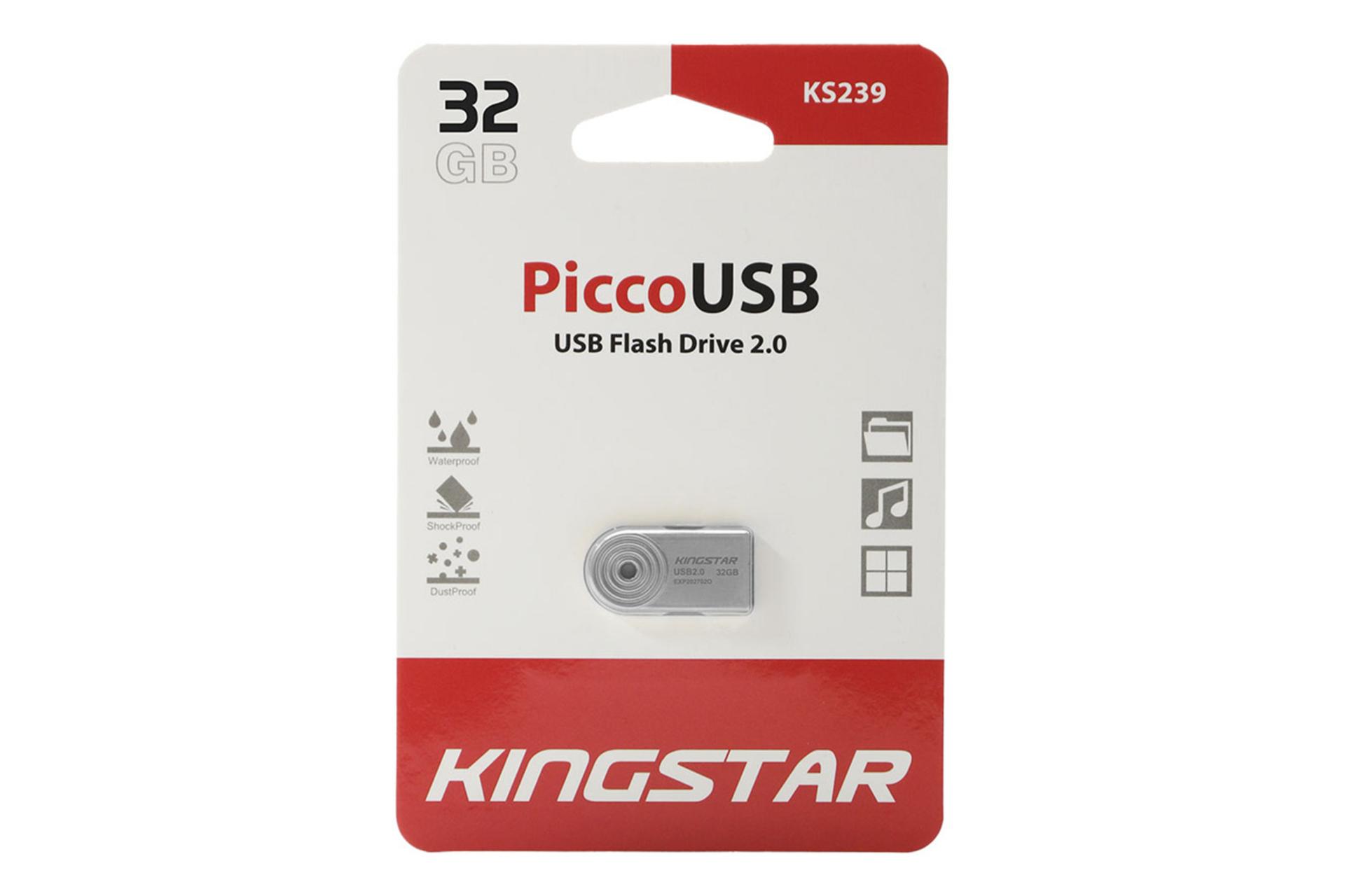 جعبه فلش مموری کینگ‌ استار Kingstar PiccoUSB KS239 32GB USB 2.0