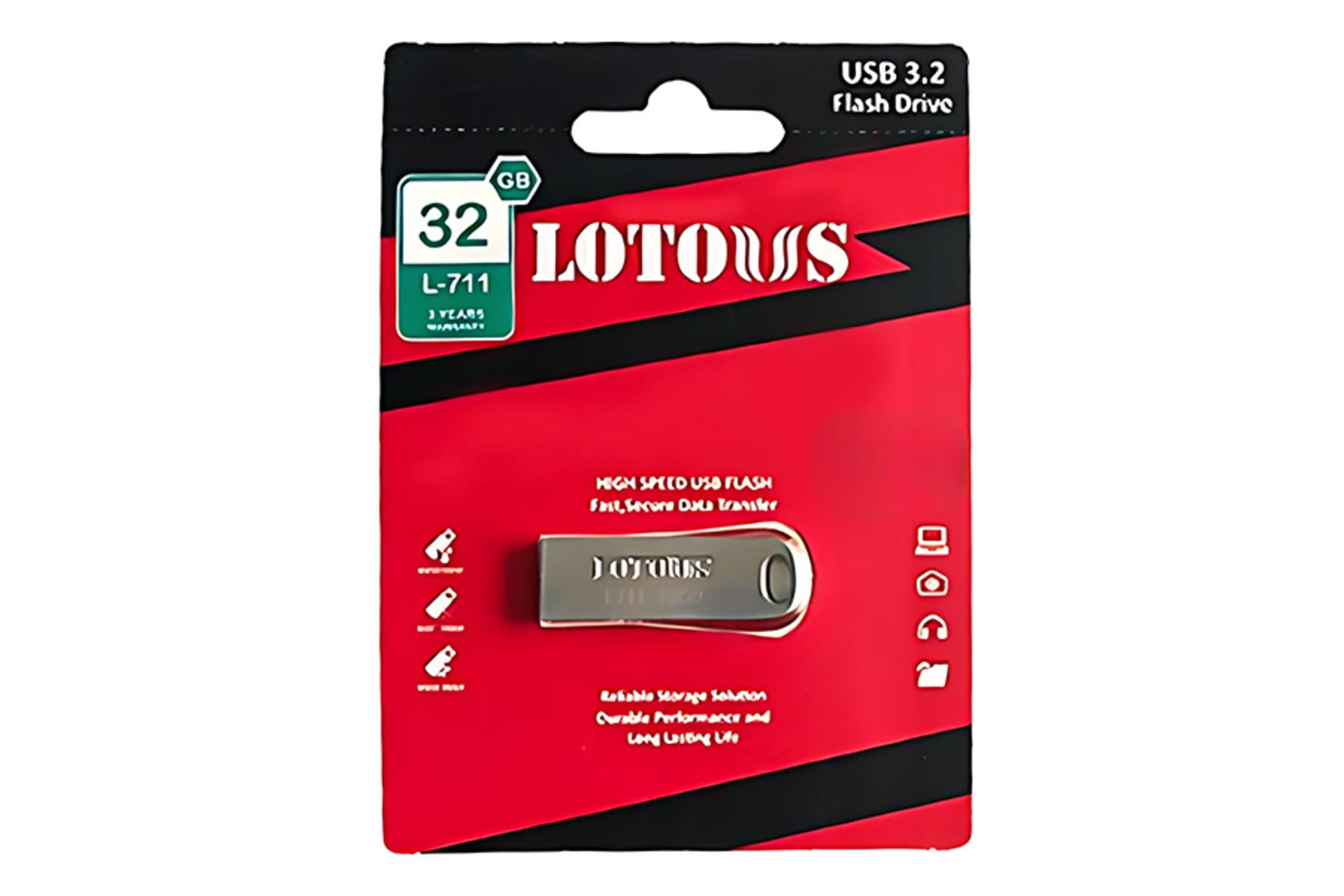 جعبه فلش مموری لوتوس Lotous L-711 32GB USB 3.2