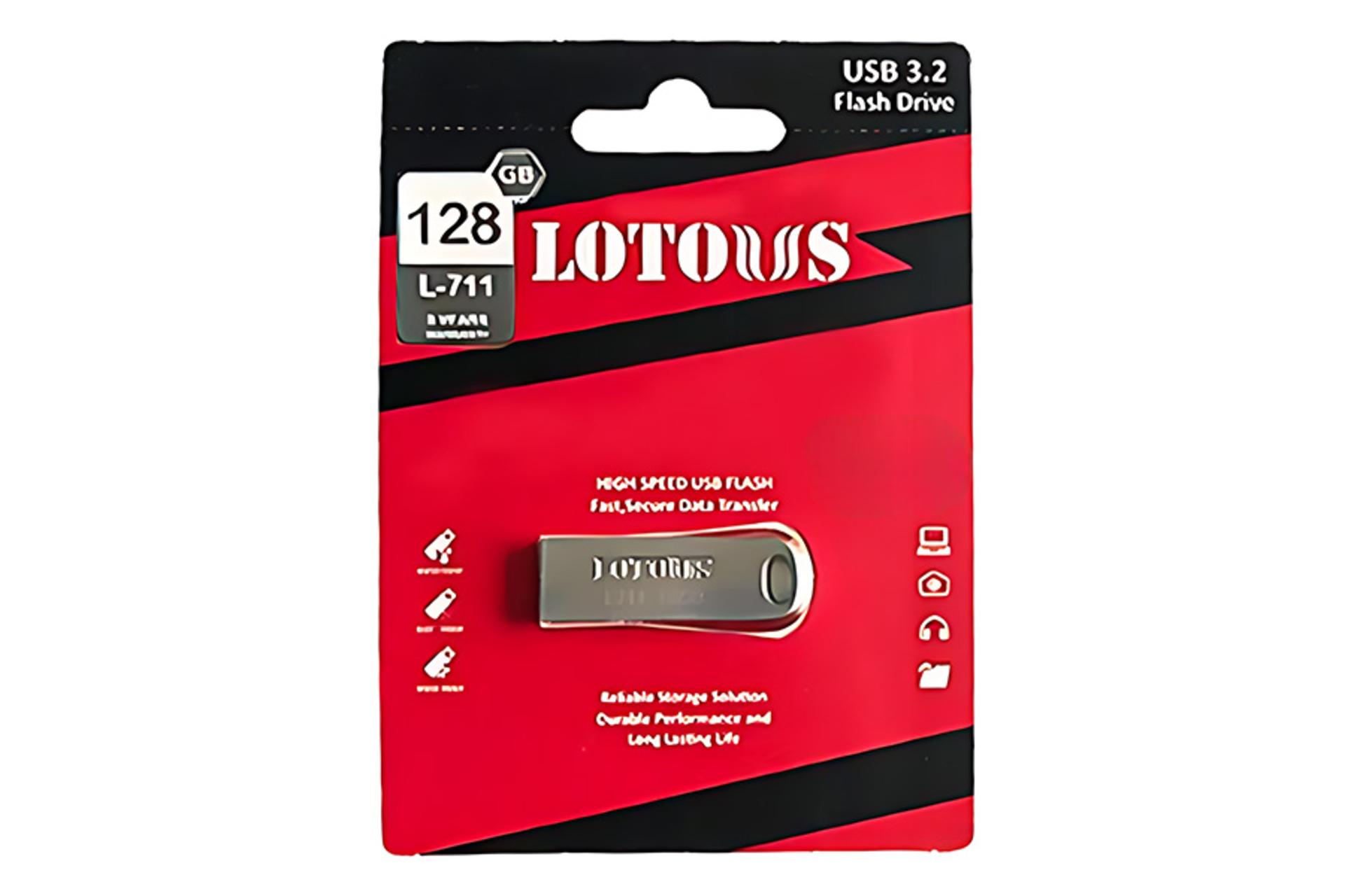 جعبه فلش مموری لوتوس Lotous L-711 128GB USB 3.2