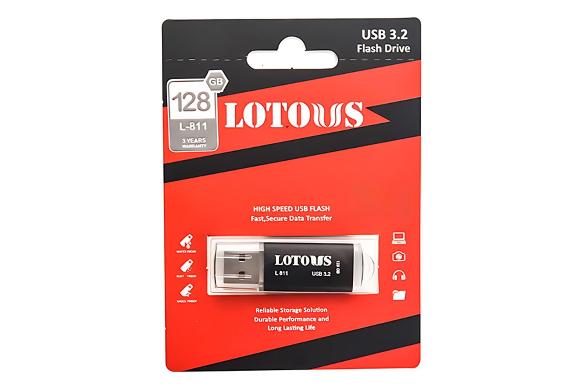 جعبه فلش مموری لوتوس Lotous L-811 128GB USB 3.2