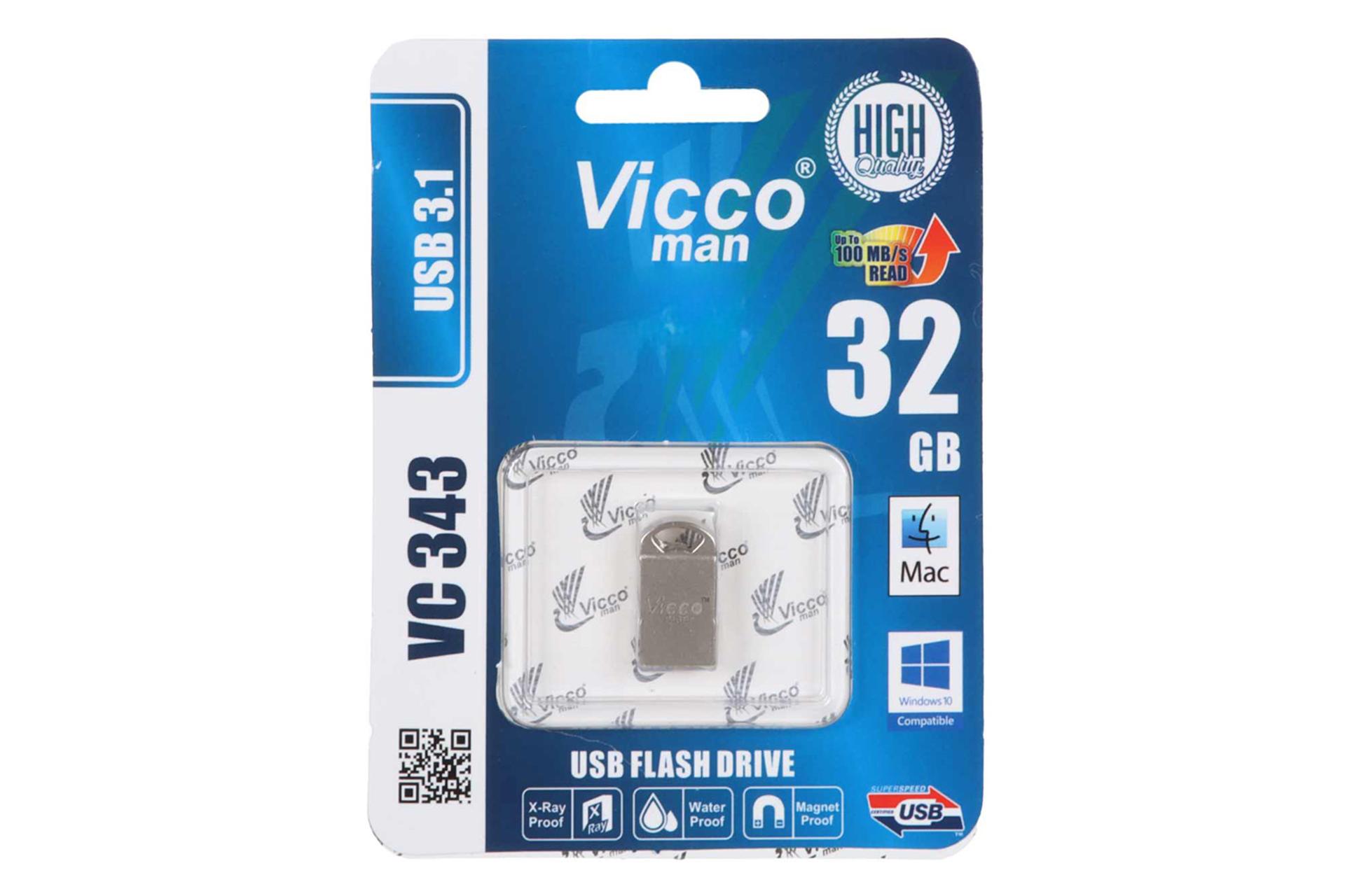 جعبه فلش مموری ویکومن Viccoman VC343 32GB USB 3.1