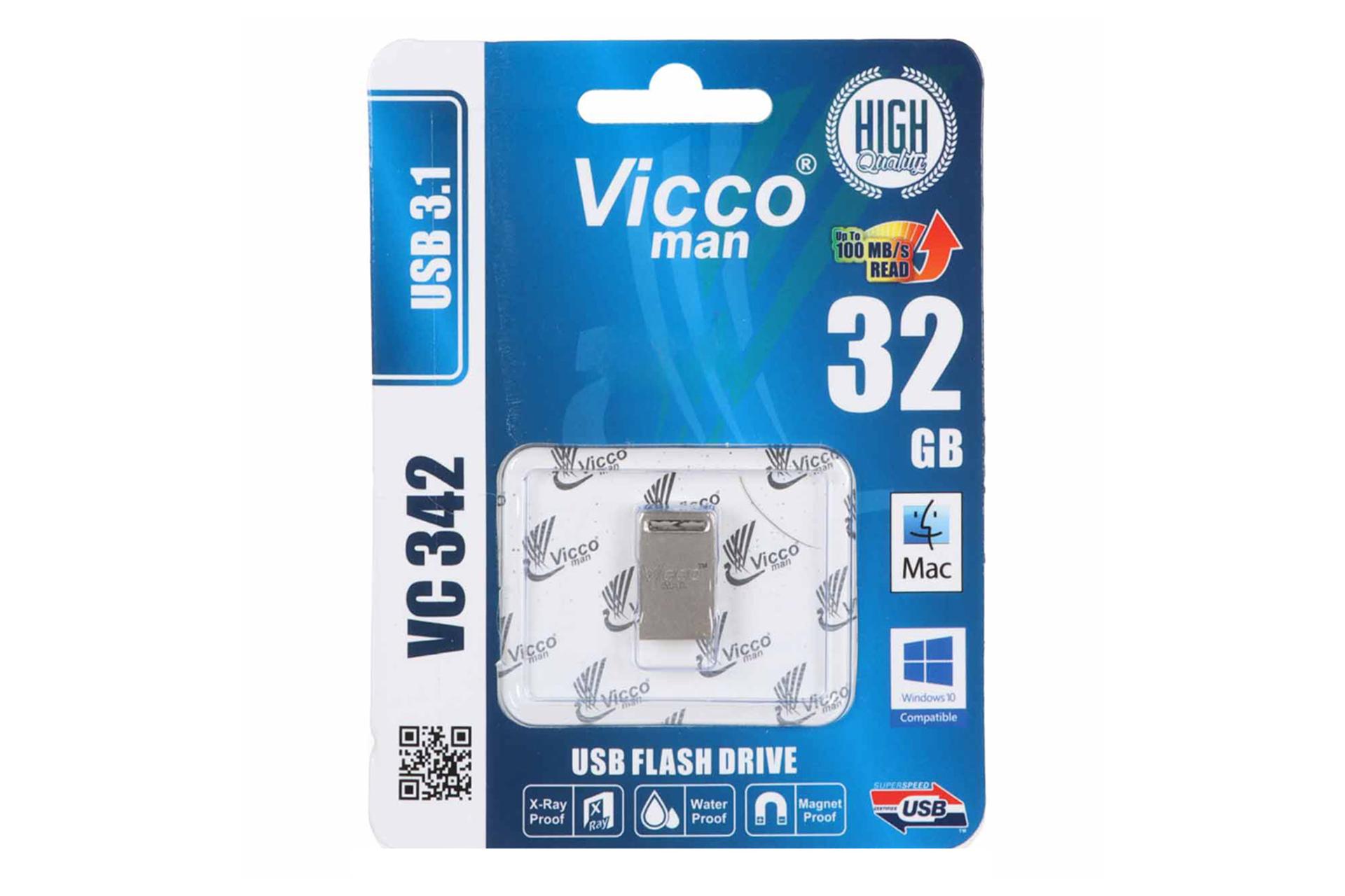 جعبه فلش مموری ویکومن Viccoman VC342 32GB USB 3.1