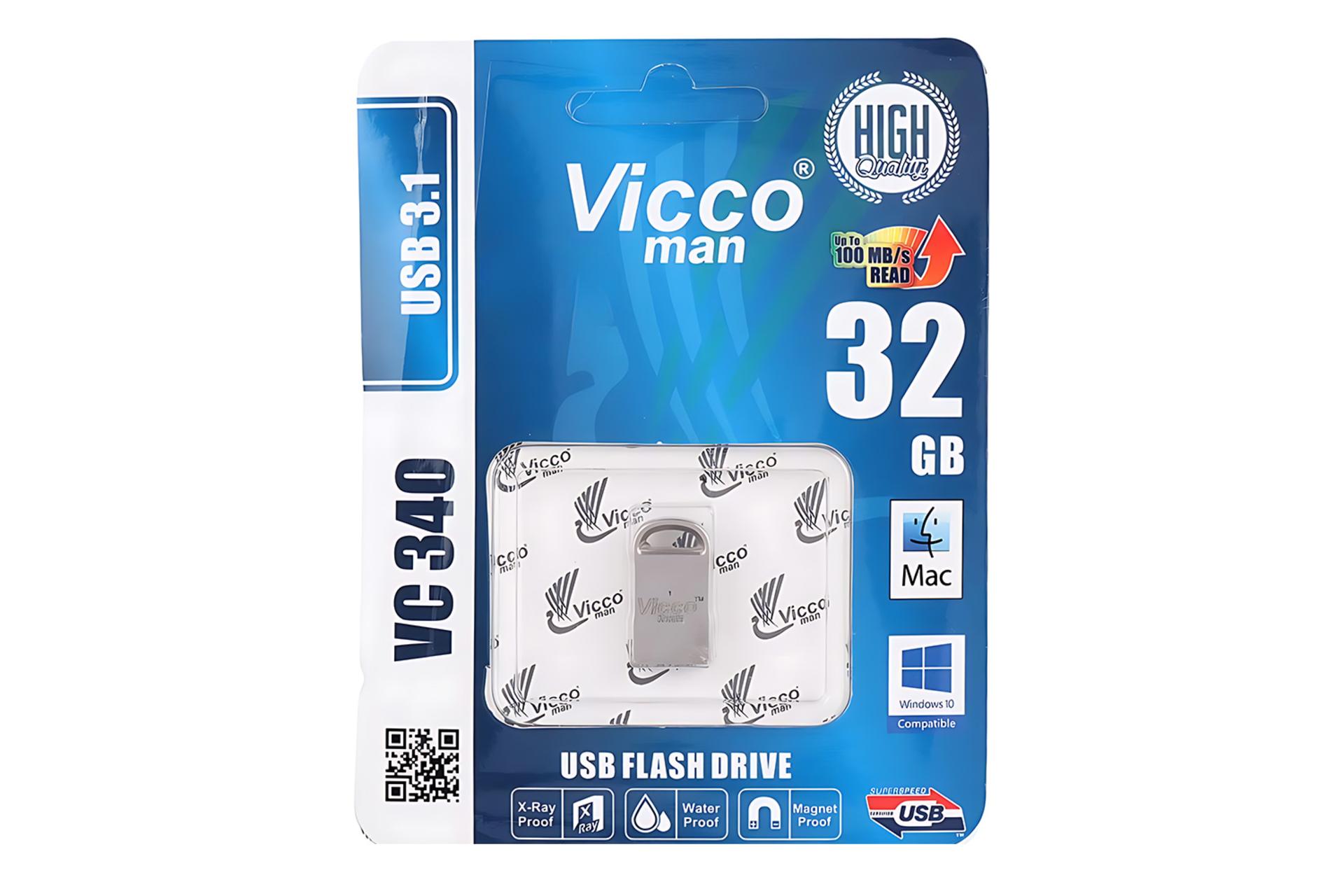 جعبه فلش مموری ویکومن Viccoman VC340 32GB USB 3.1