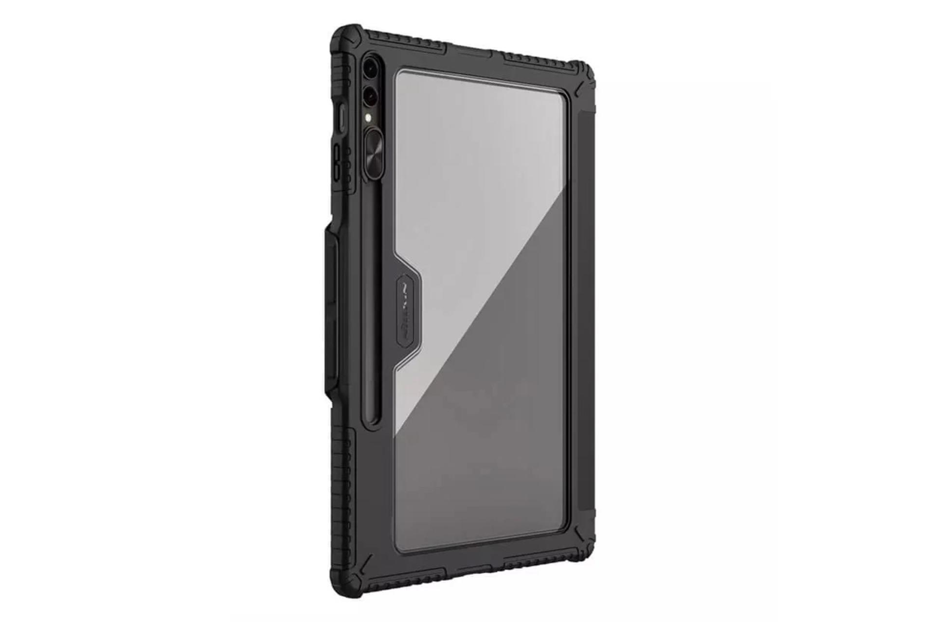 ابعاد و اندازه قاب تبلت کیف کلاسوری نیلکین مدل Bumper Leather Case Pro Multi-angle مناسب سامسونگ Galaxy Tab S10 Ultra