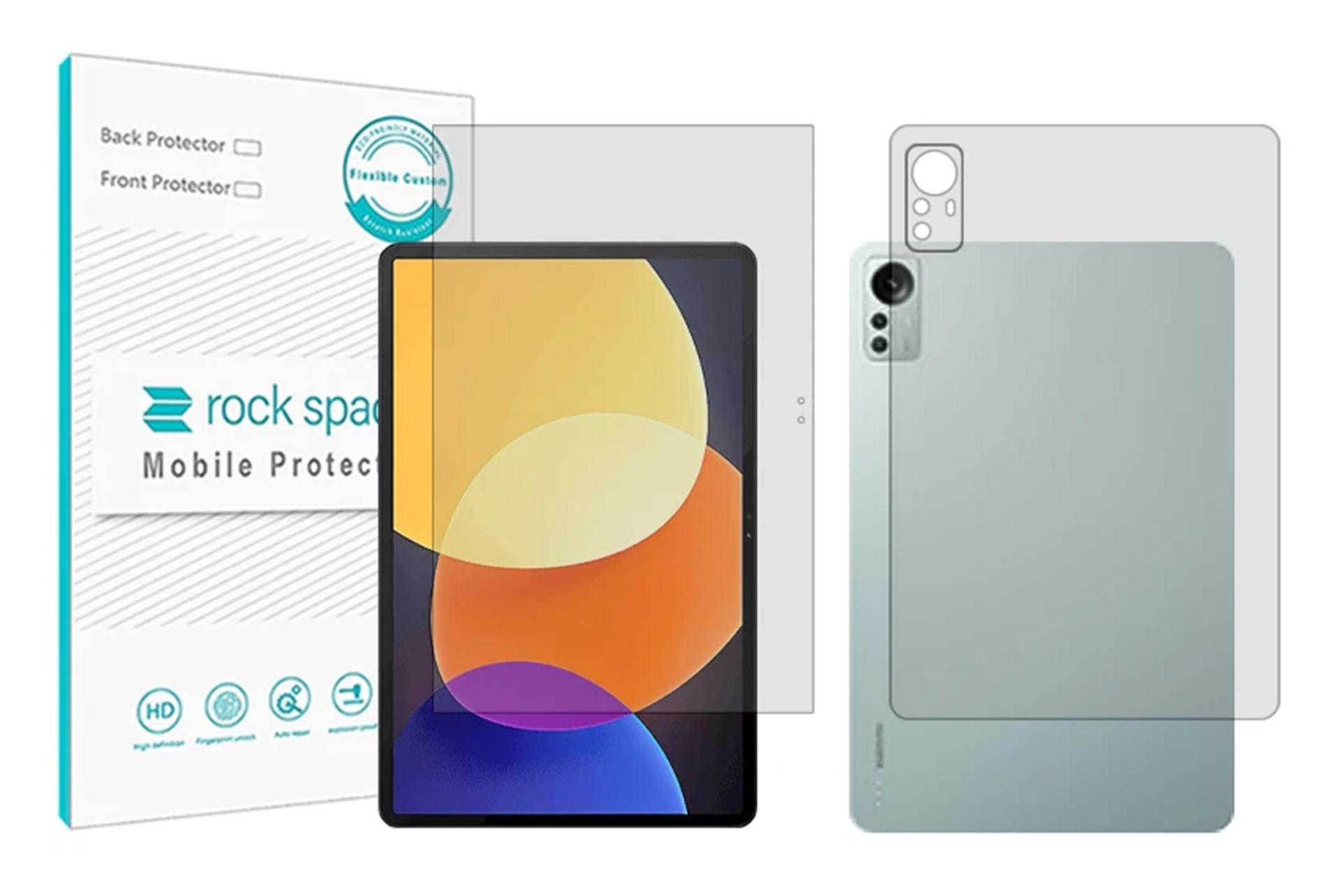 محافظ صفحه نمایش تبلت راک اسپیس Rock Space Hygel for Xiaomi Pad 5 Pro 12.4 with Back Protector