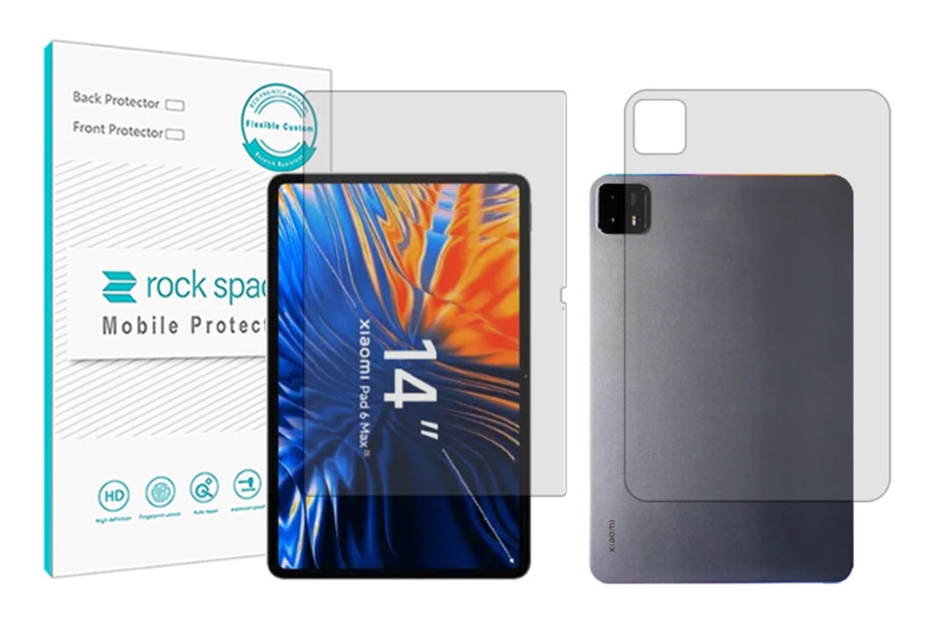 محافظ صفحه نمایش تبلت راک اسپیس Rock Space Hygel for Xiaomi Pad 6 Max 14 with Back Protector