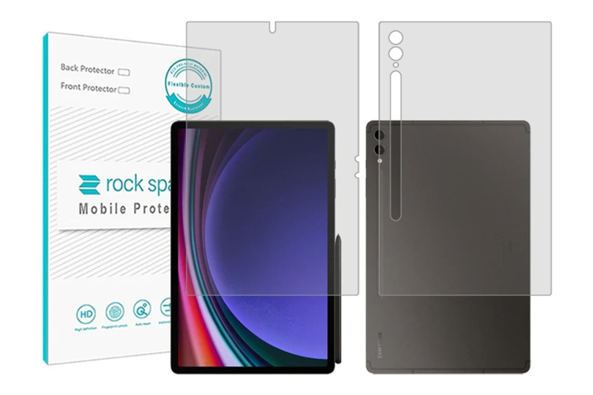 محافظ صفحه نمایش تبلت راک اسپیس Rock Space Hygel for Samsung Galaxy Tab S9 Plus with Back Protector