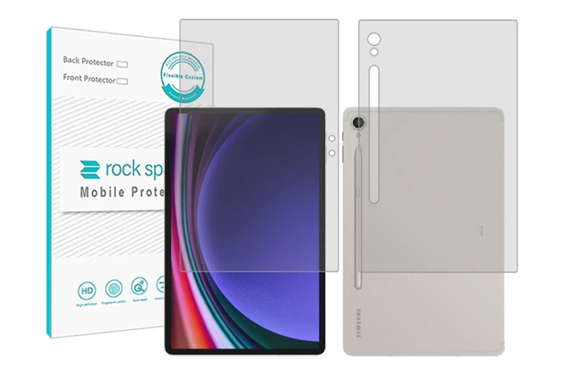 محافظ صفحه نمایش تبلت راک اسپیس Rock Space Hygel for Samsung Galaxy Tab S9 with Back Protector