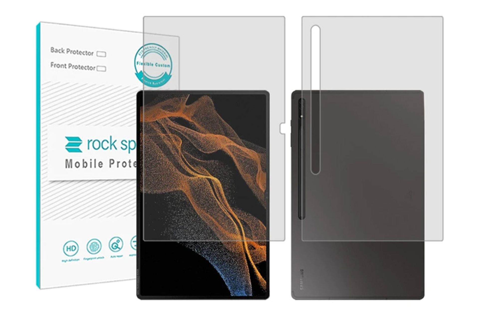 محافظ صفحه نمایش تبلت راک اسپیس Rock Space Hygel for Samsung Galaxy Tab S8 Ultra with Back Protector
