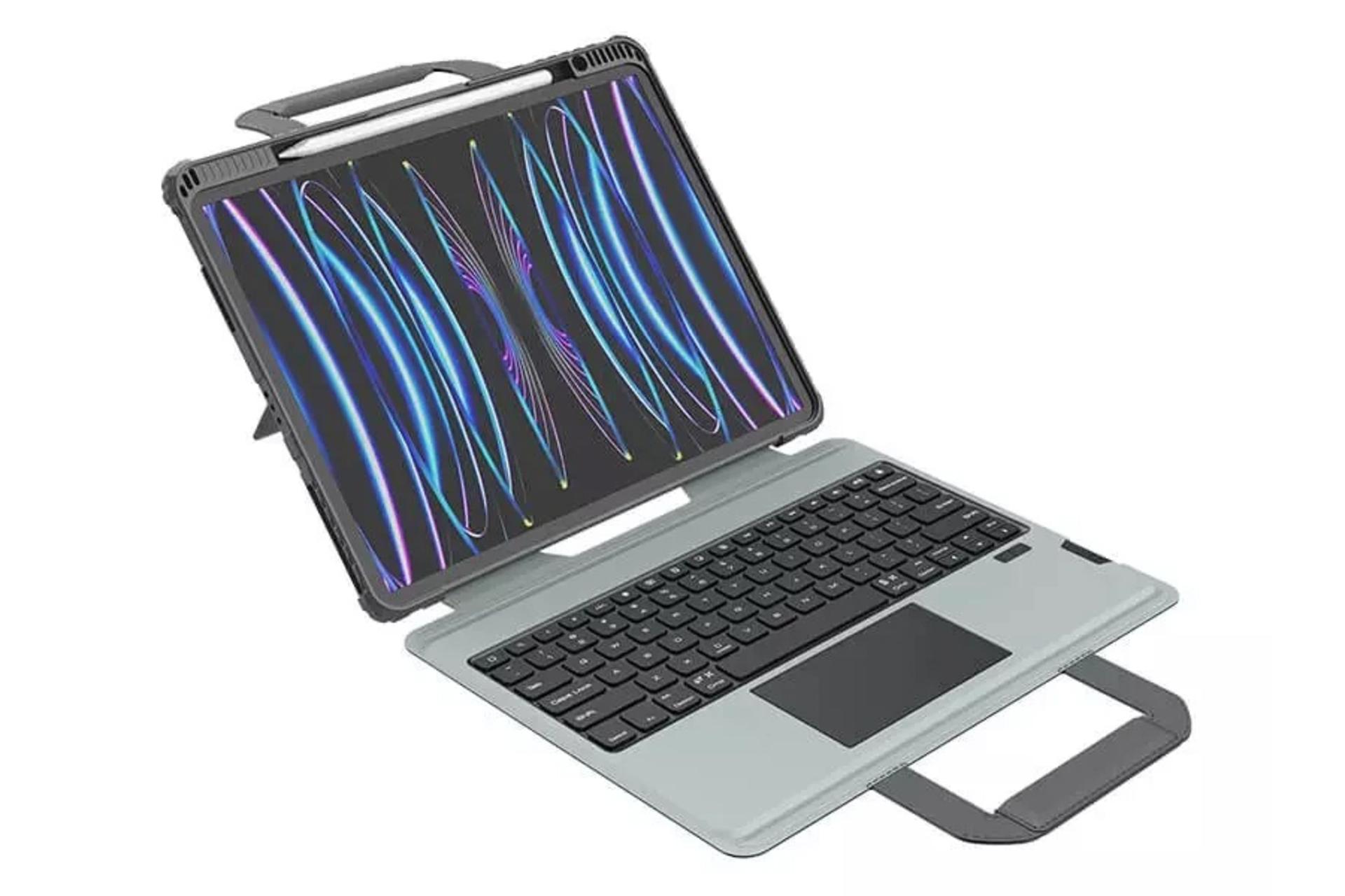 مرجع متخصصين ايران ابعاد و اندازه قاب تبلت كيف كلاسوري نيلكين مدل Bumper Go Keyboard مناسب اپل iPad Pro 13 2024