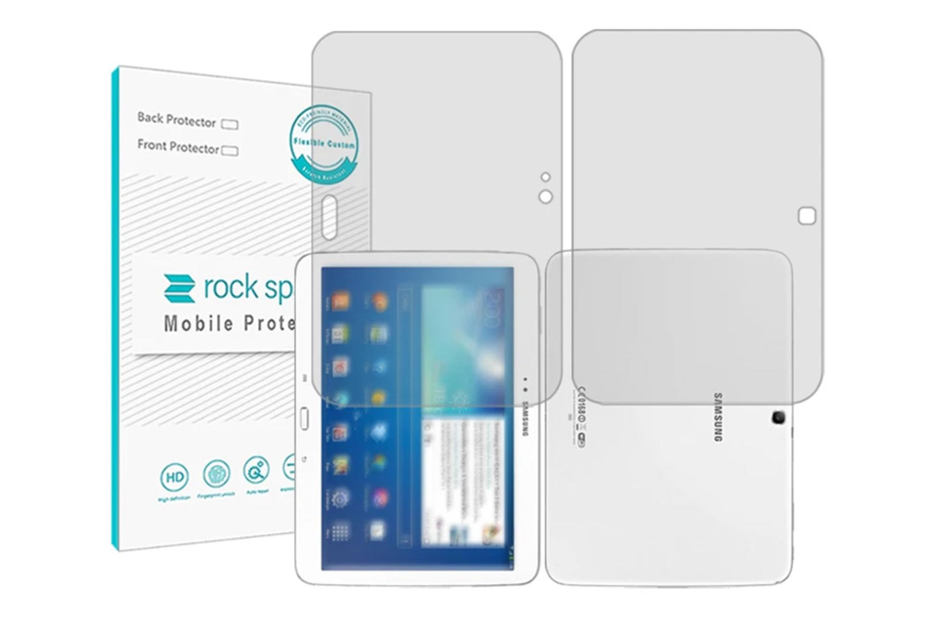 محافظ صفحه نمایش تبلت راک اسپیس Rock Space Hygel for Samsung Galaxy Tab 3 10.1 with Back Protector