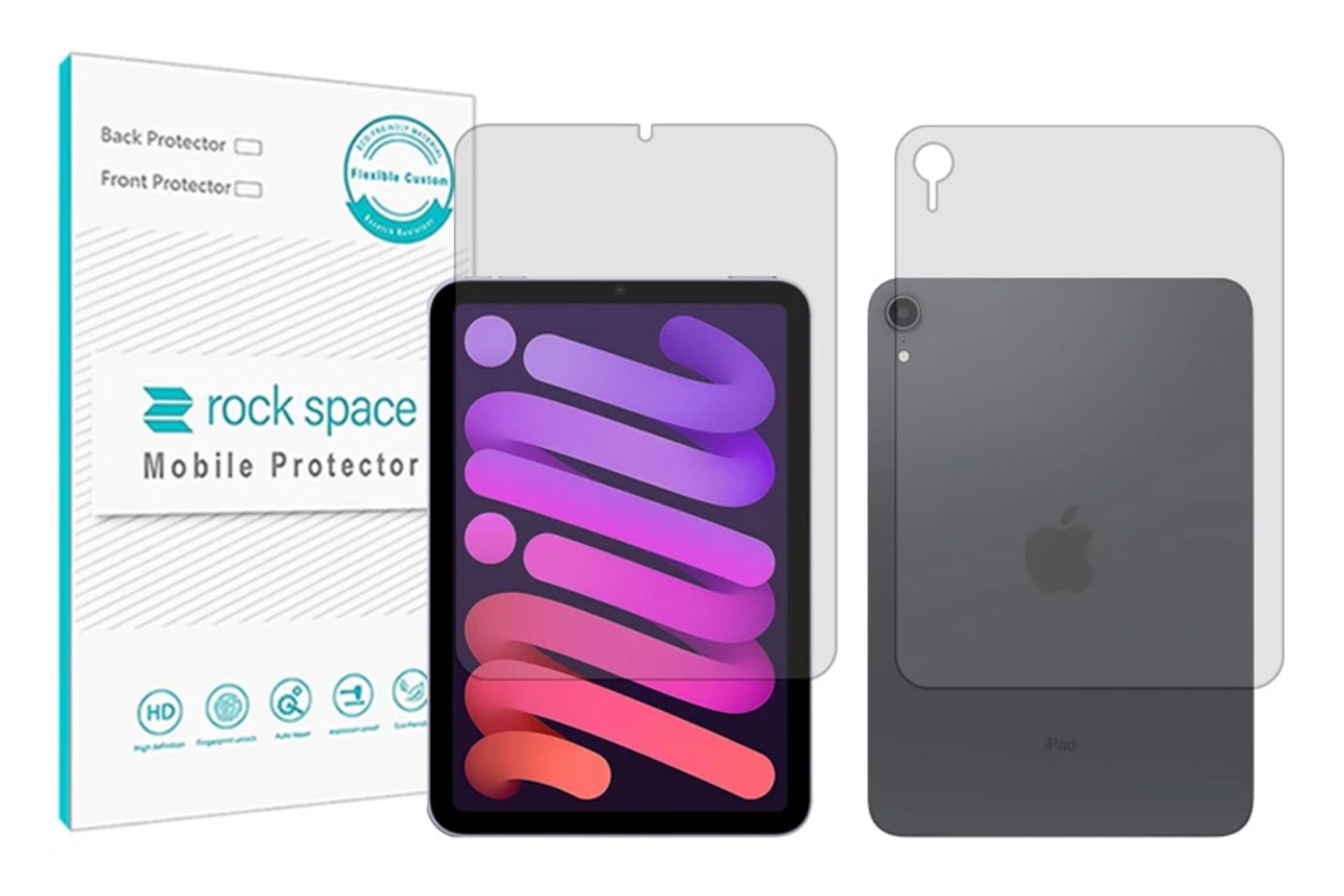 محافظ صفحه نمایش تبلت راک اسپیس Rock Space Hygel for Apple iPad mini 2021 with Back Protector