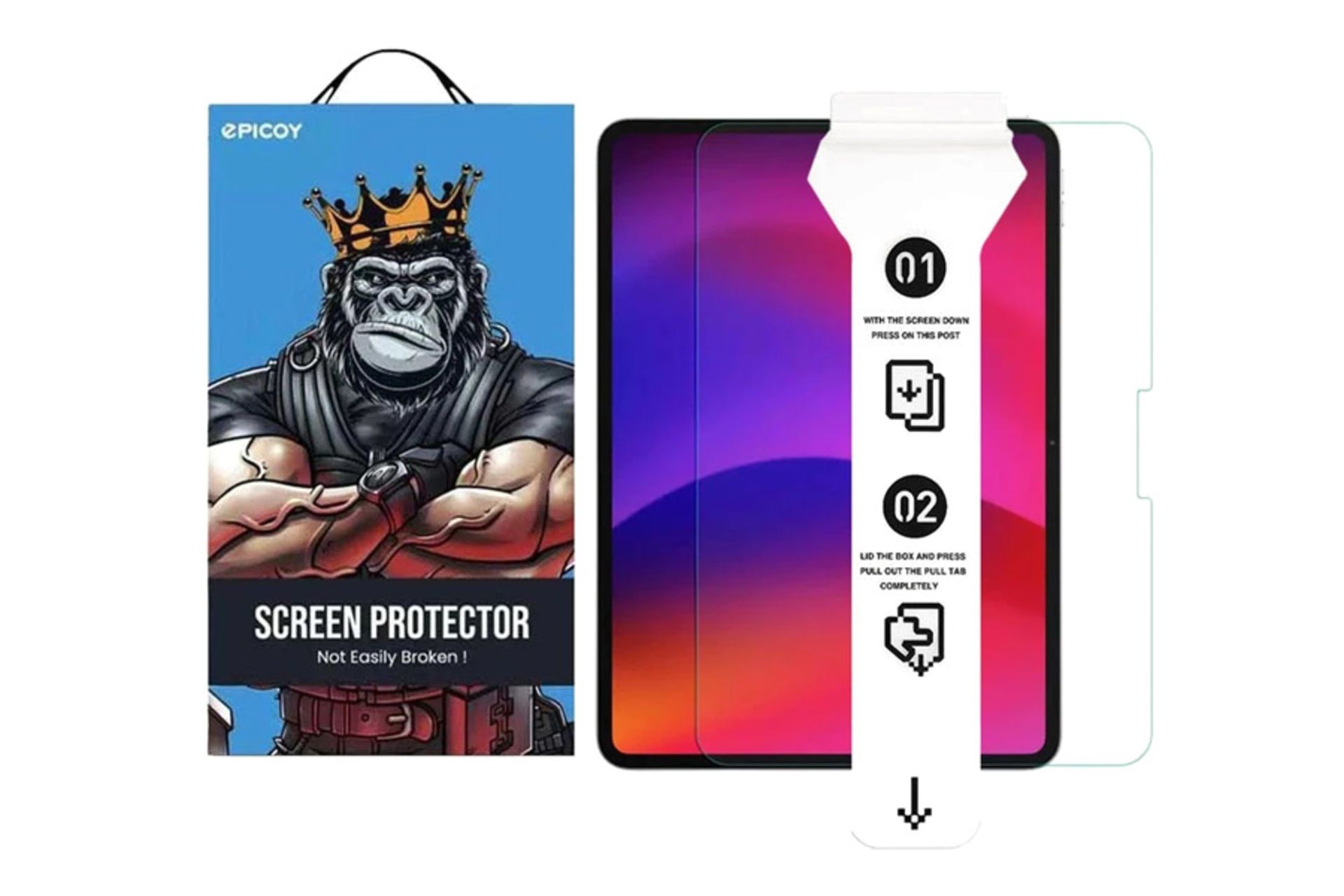 محافظ صفحه نمایش تبلت اپیکوی ePICOY Super Power Easy install for Apple iPad Pro 11 2024