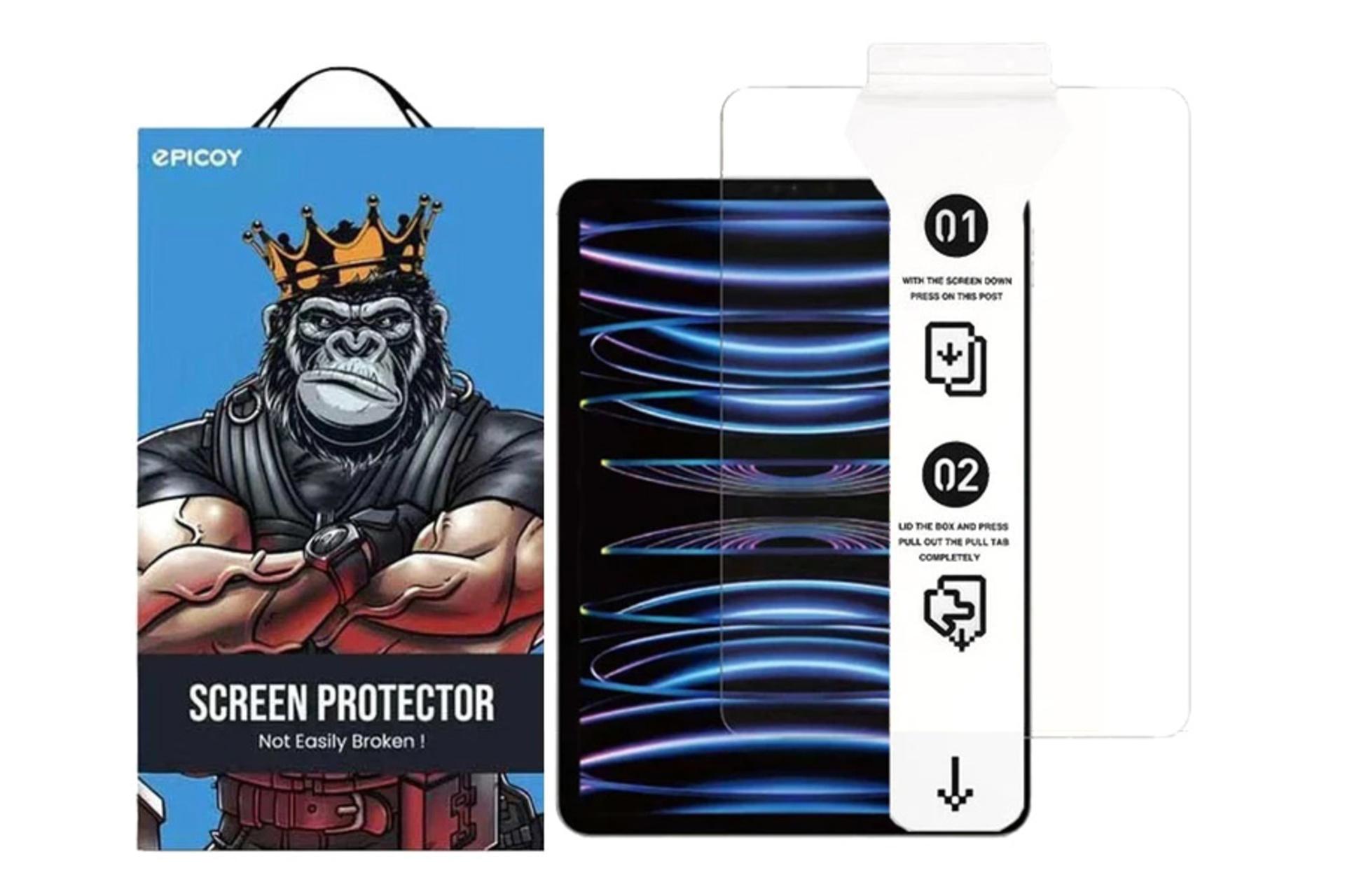 مرجع متخصصين ايران محافظ صفحه نمايش تبلت اپيكوي ePICOY Super Power Easy install for Apple iPad Pro 12.9 2022