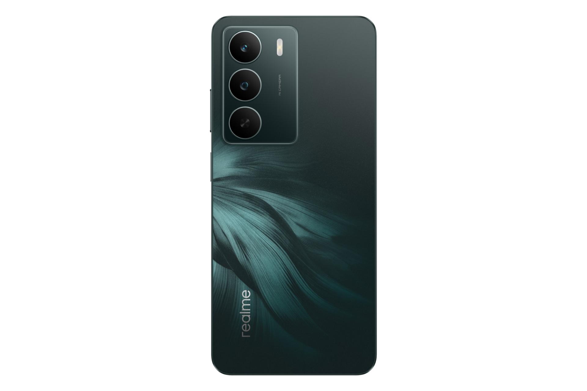 پنل پشت و چینش دوربین گوشی موبایل ریلمی Realme C75 5G سبز تیره