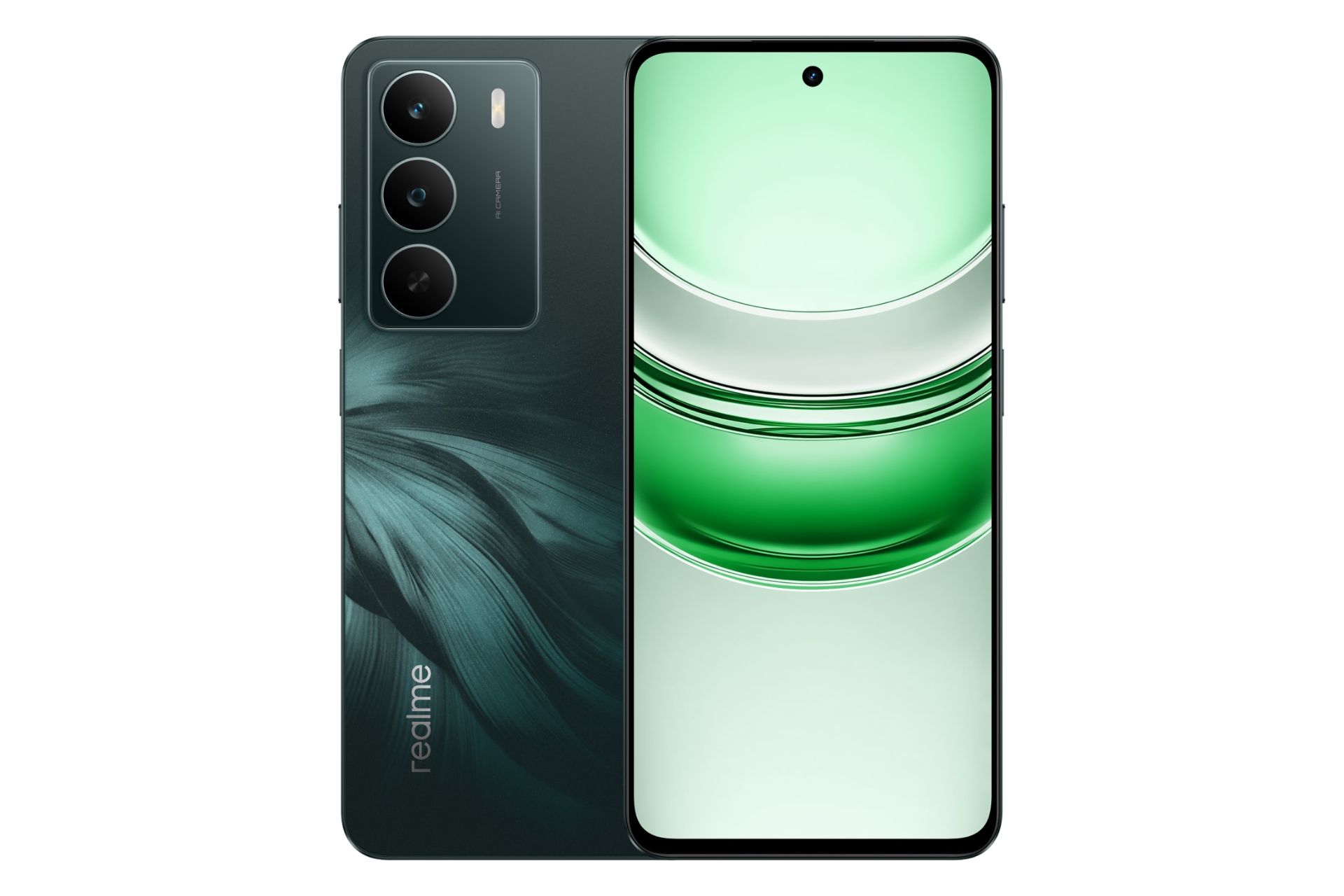 پنل جلو و پشت گوشی موبایل ریلمی Realme C75 5G سبز تیره