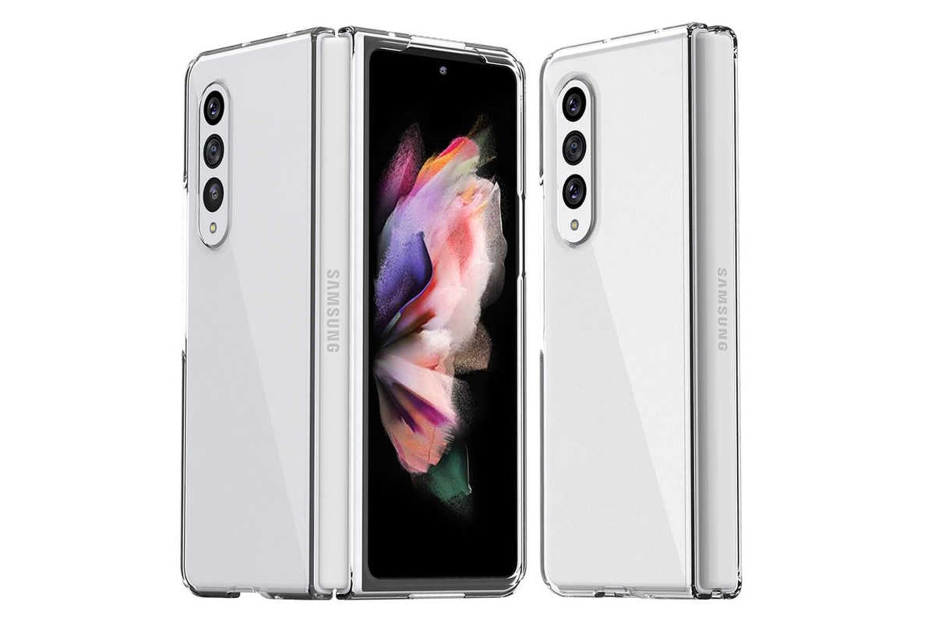 نمای جلو و پشت قاب گوشی آراری مدل Nukin مناسب سامسونگ Galaxy Z Fold3