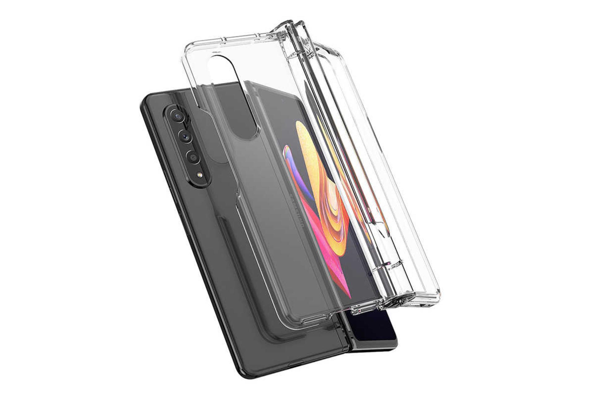 نمای سمت چپ قاب گوشی آراری مدل Nukin مناسب سامسونگ Galaxy Z Fold3