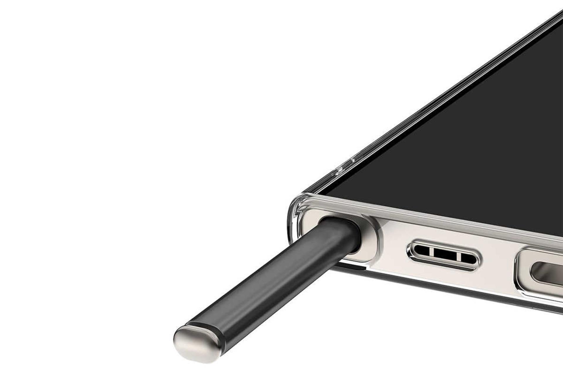 نمای زیرین قاب گوشی آراری مدل Nukin مناسب سامسونگ Galaxy S24 Ultra