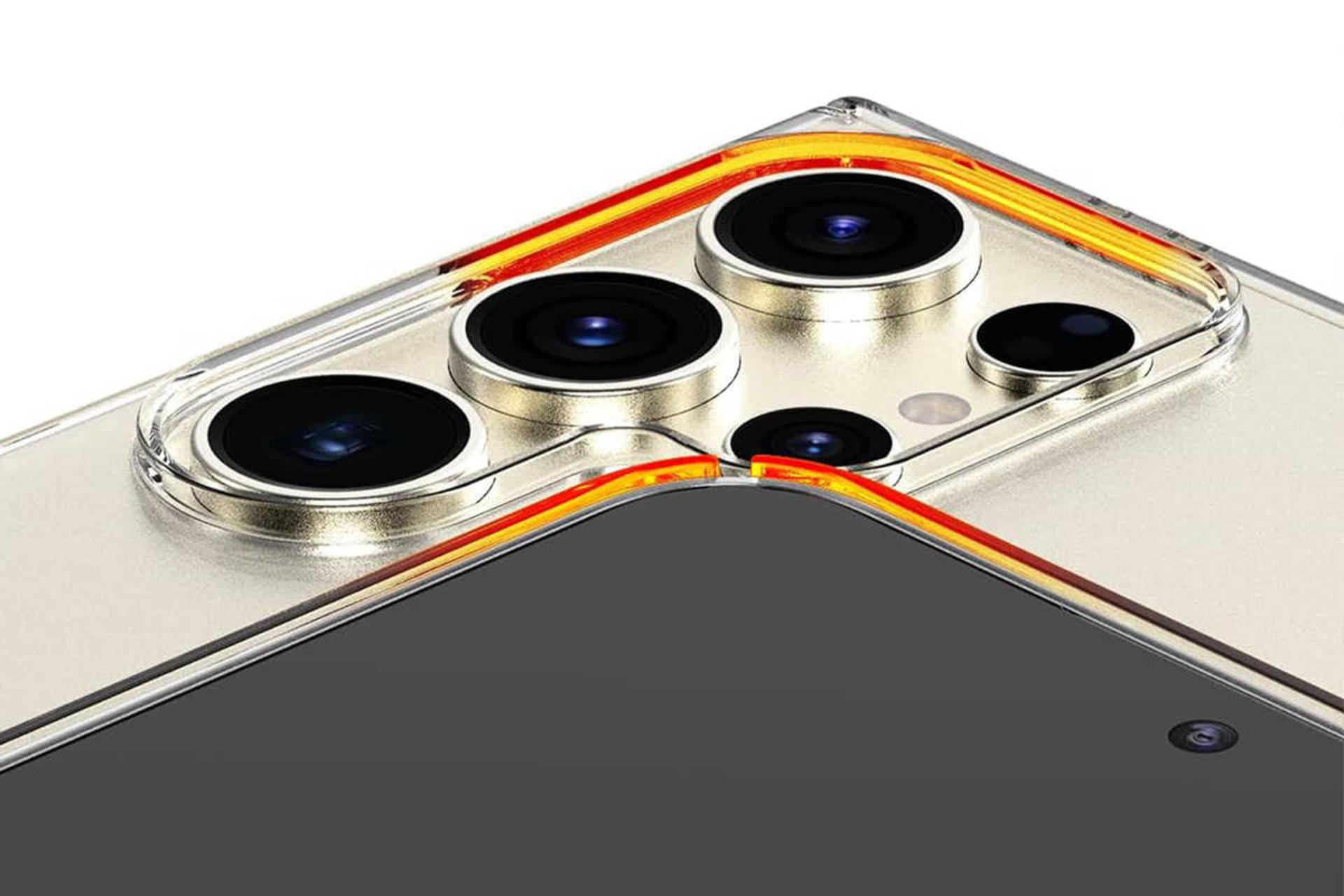 محافظ دوربین قاب گوشی آراری مدل Nukin مناسب سامسونگ Galaxy S24 Ultra