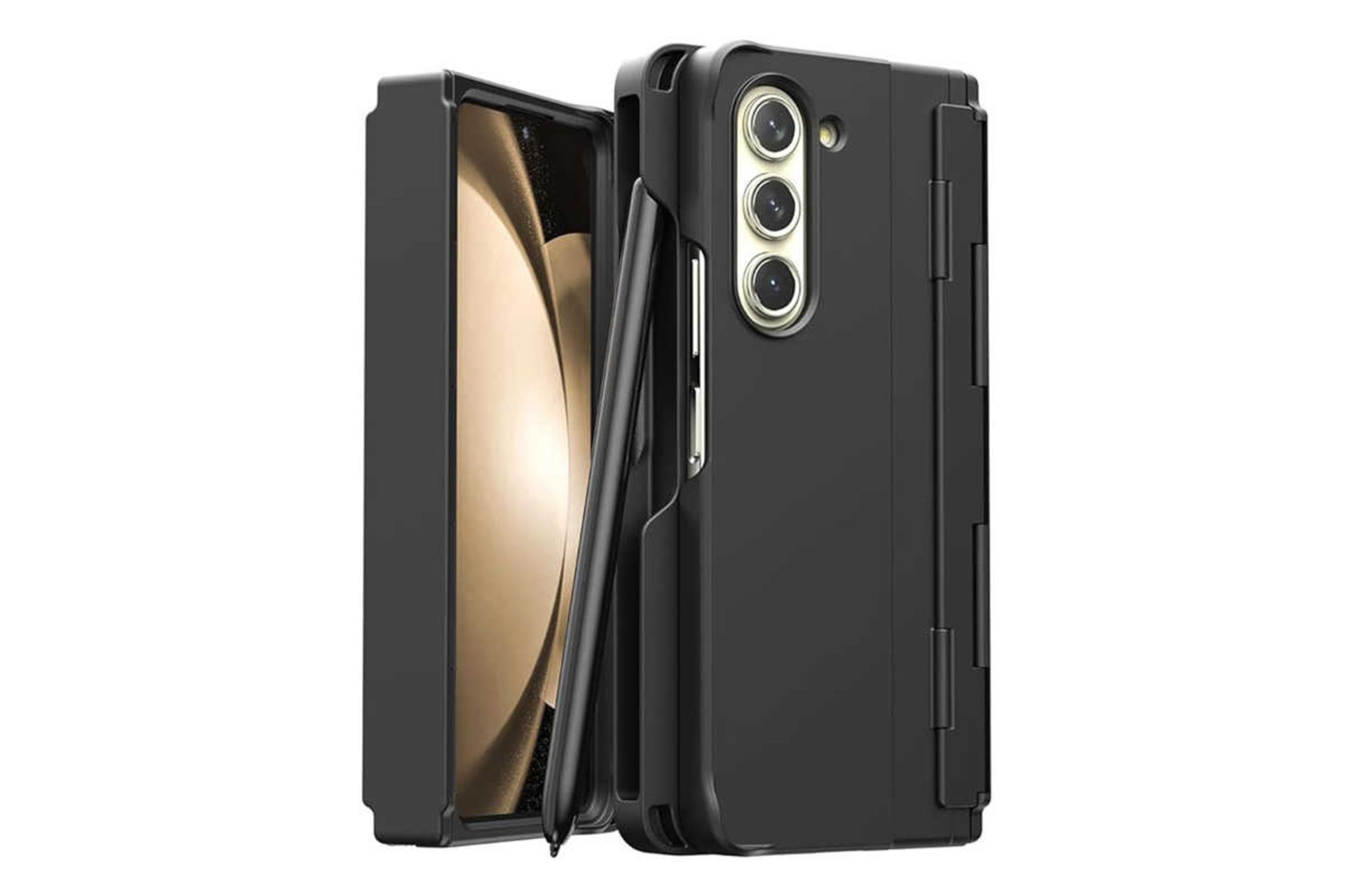 نمای پشت قاب گوشی آراری مدل Nukin مناسب سامسونگ Galaxy Z Fold5 رنگ مشکی