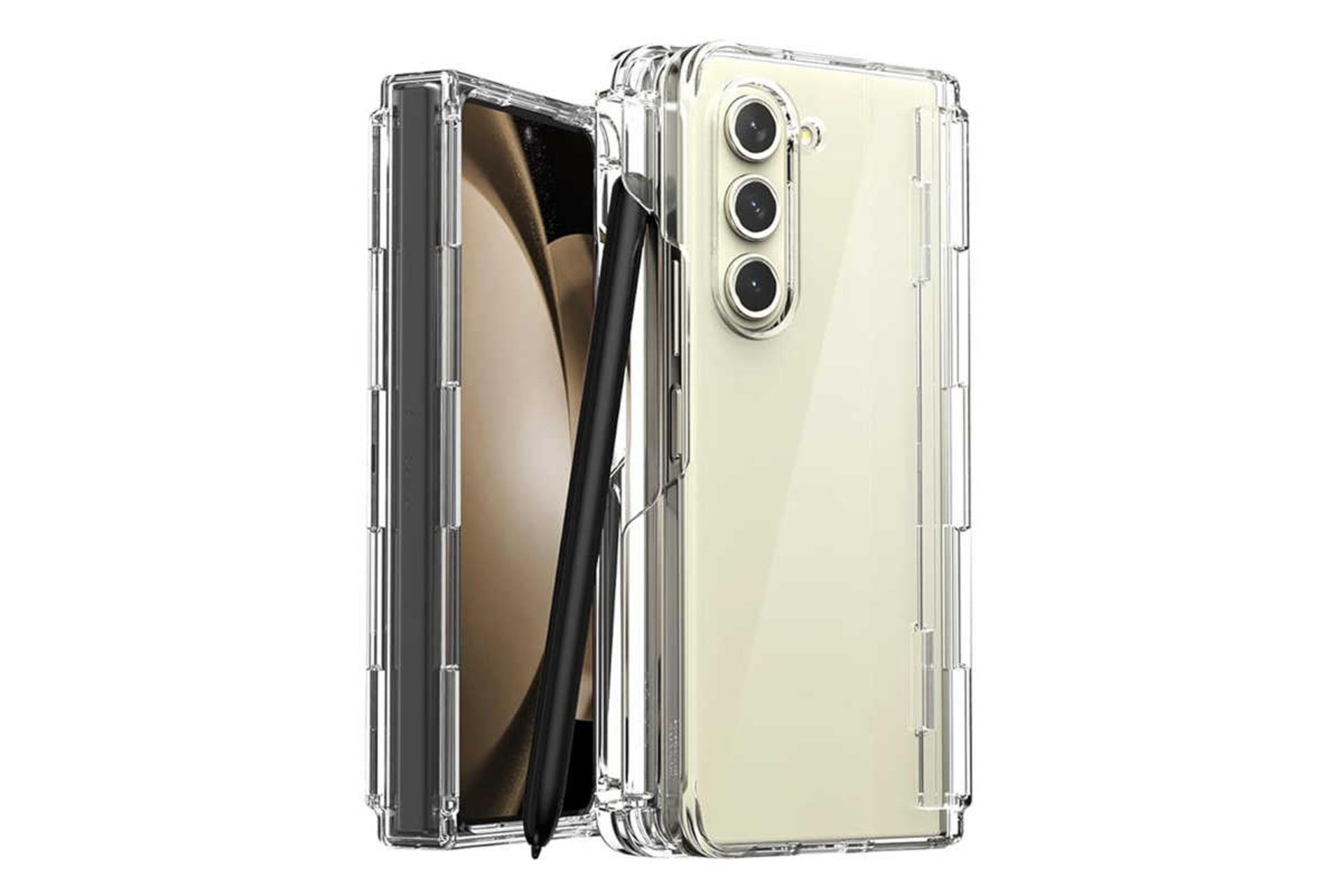 نمای پشت قاب شفاف گوشی آراری مدل Nukin مناسب سامسونگ Galaxy Z Fold5