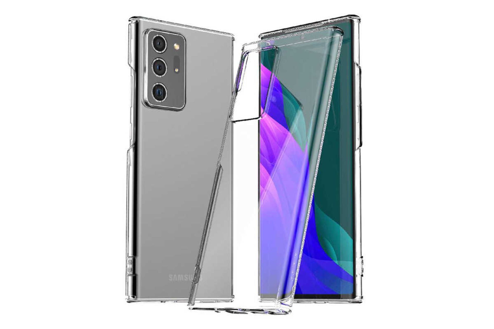 نمای پشت قاب گوشی آراری مدل Nukin مناسب سامسونگ Galaxy Note20 Ultra