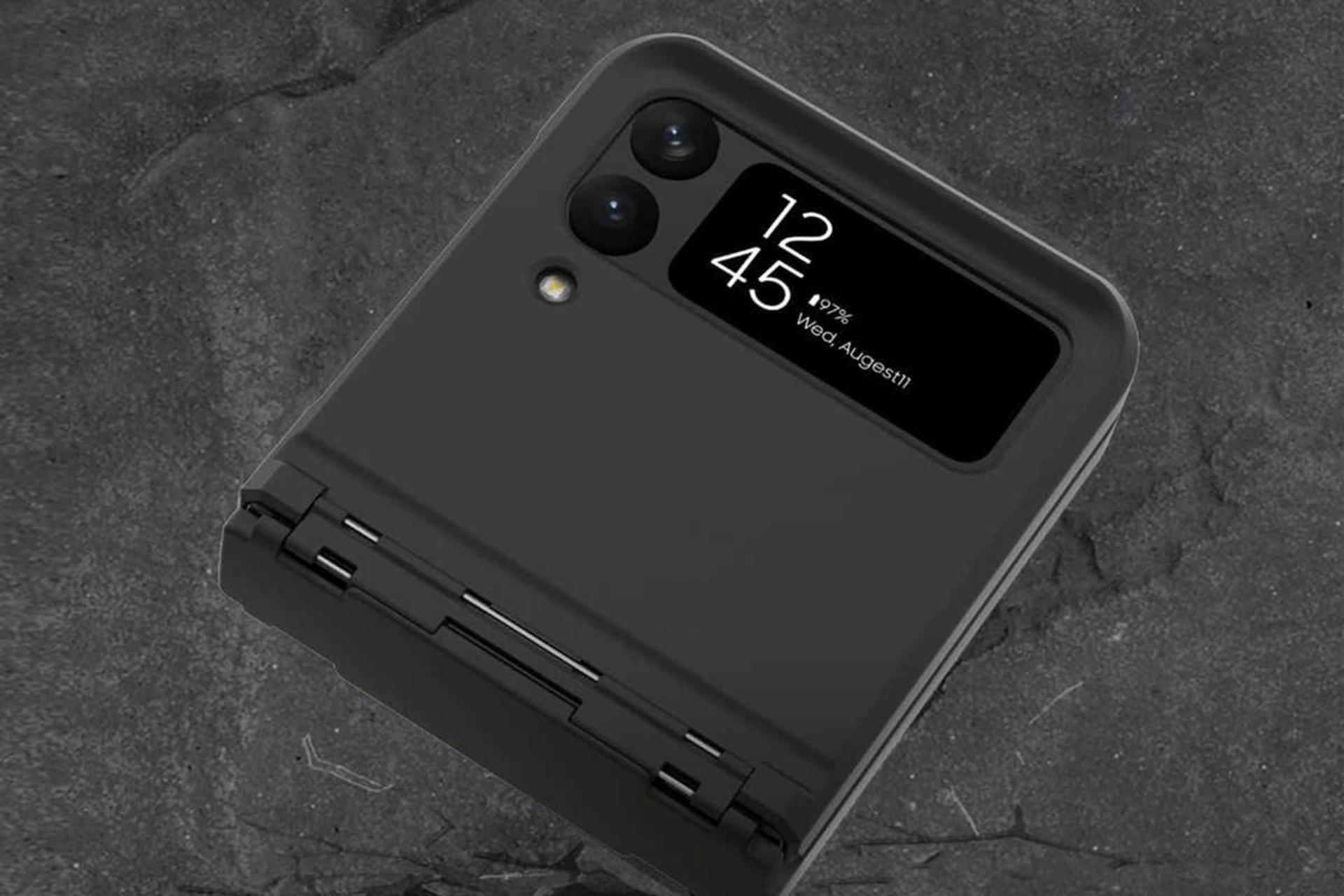 نمای بالای قاب گوشی آراری مدل Nukin 360 عادی مناسب سامسونگ Galaxy Z Flip4