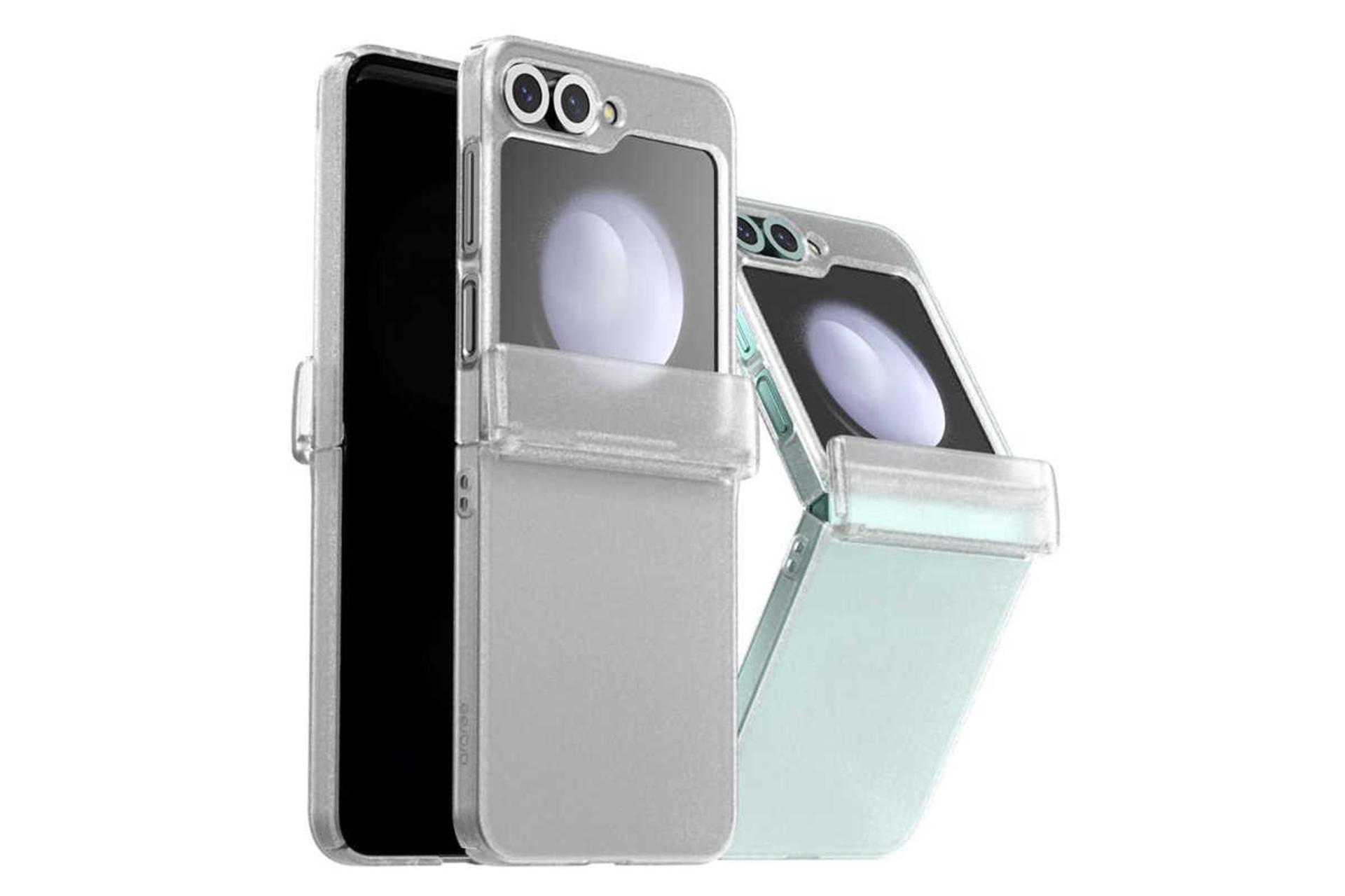 نمای پشت قاب گوشی مات آراری مدل Nukin 360 مناسب سامسونگ Galaxy Z Flip6