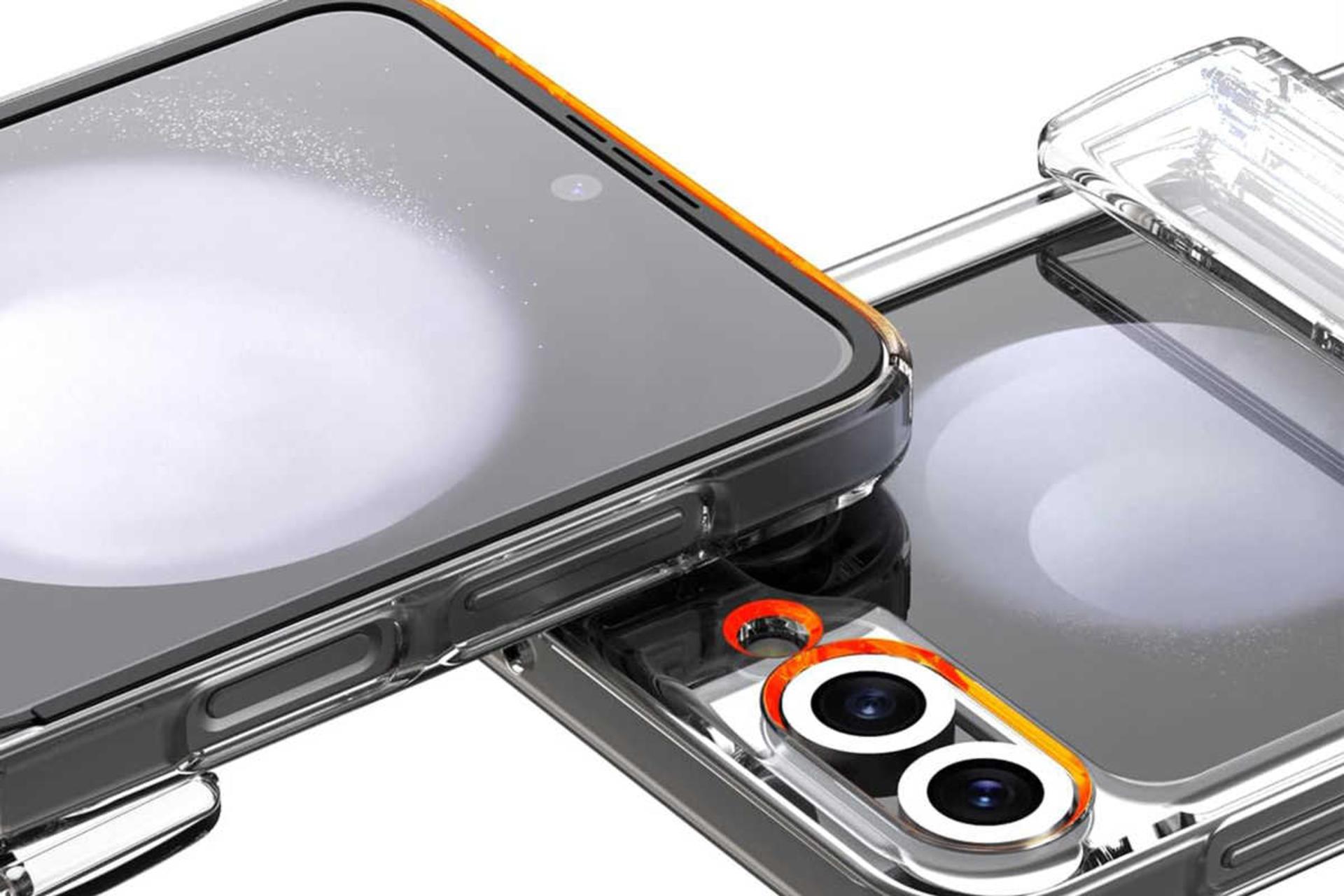 محافظ دوربین قاب گوشی آراری مدل Nukin 360 مناسب سامسونگ Galaxy Z Flip6