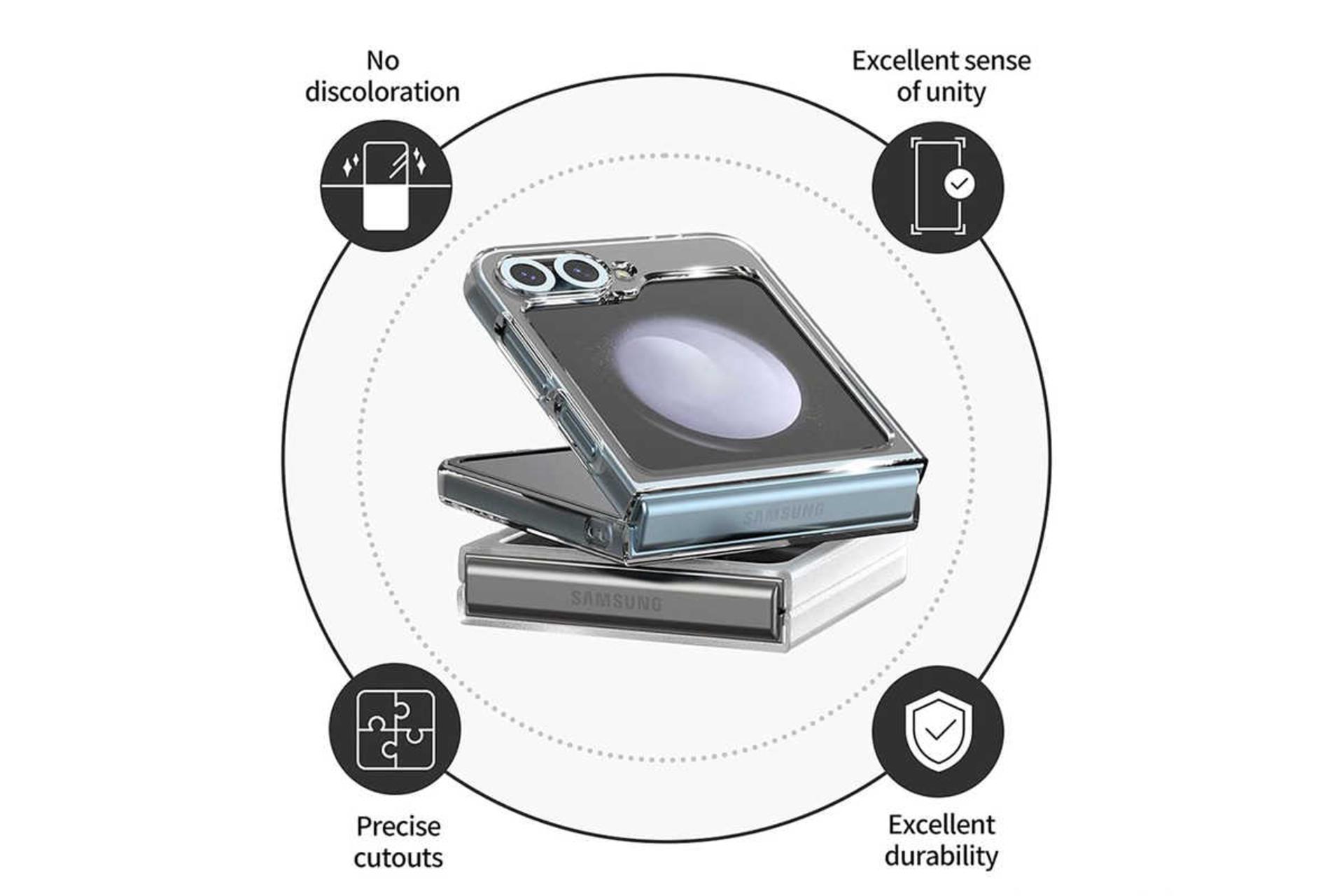 مشخصات قاب گوشی آراری مدل Nukin 360 مناسب سامسونگ Galaxy Z Flip6