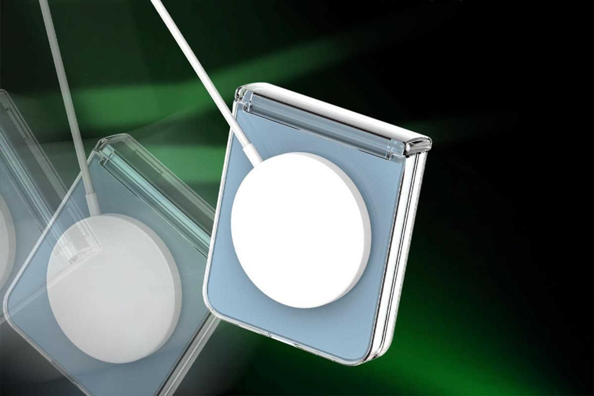 شارژر مگنتی قاب گوشی آراری مدل Nukin 360 M مناسب سامسونگ Galaxy Z Flip6
