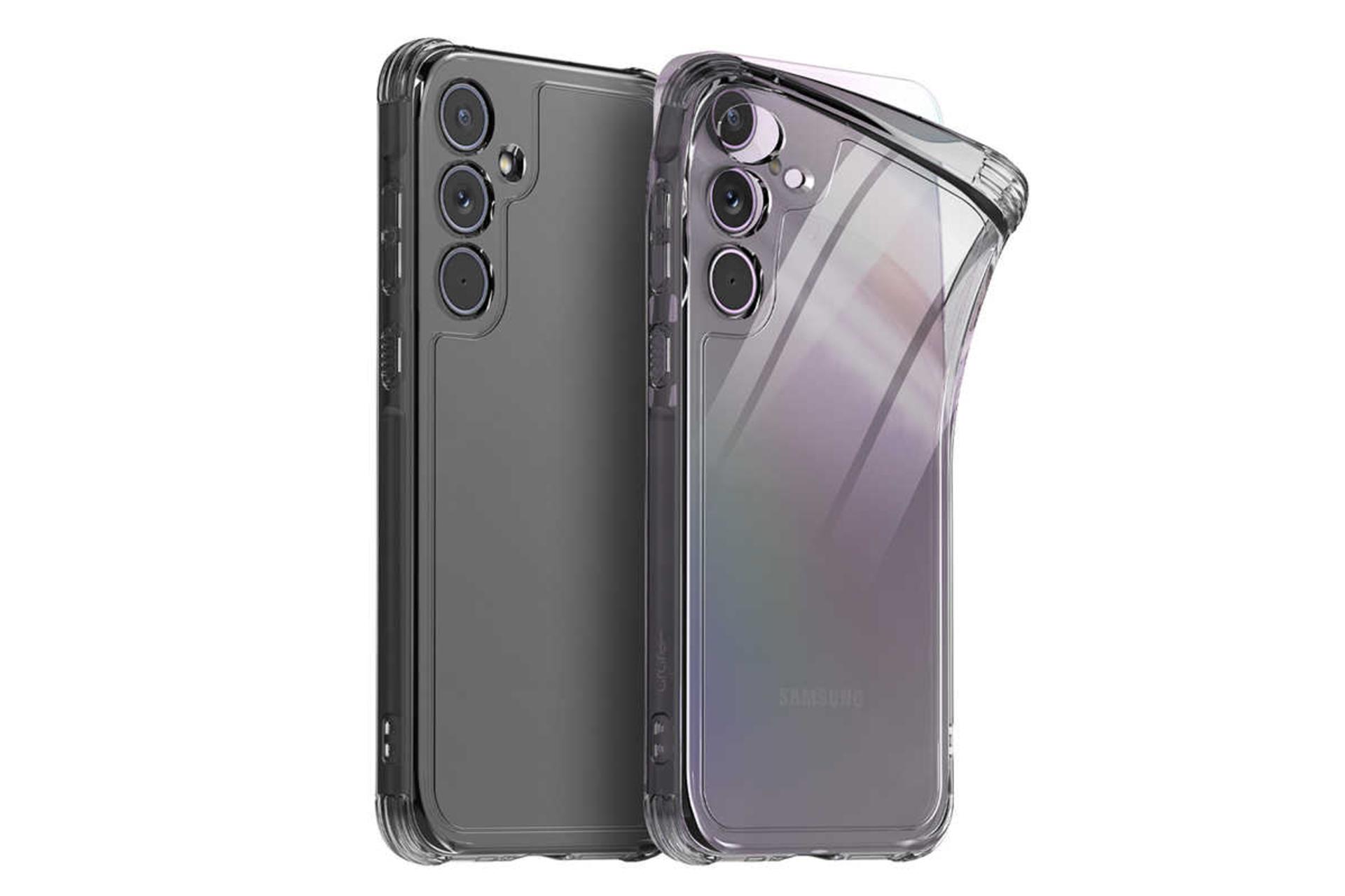 قاب گوشی آراری مدل Flexield مناسب سامسونگ Galaxy A55 رنگ دودی