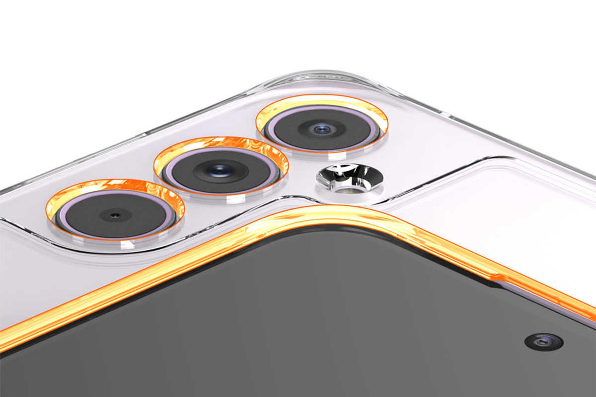 محافظ دوربین قاب گوشی آراری مدل Flexield مناسب سامسونگ Galaxy A55