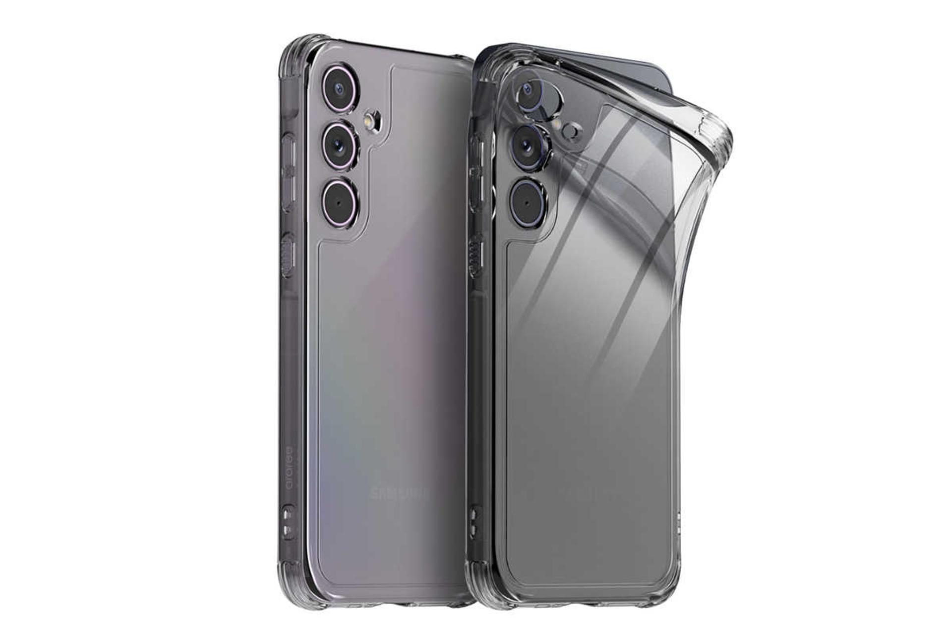 نمای جلوی قاب گوشی آراری مدل Flexield مناسب سامسونگ Galaxy A35 رنگ مشکی
