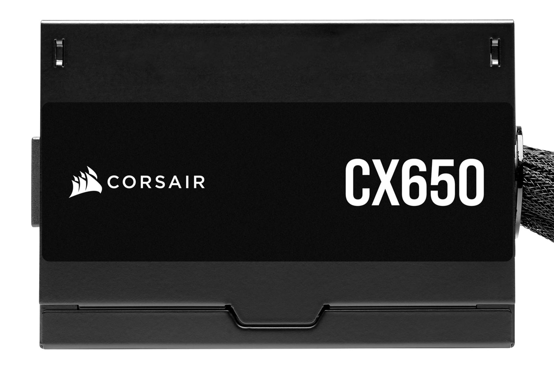 پنل کناری پاور کامپیوتر کورسیر CX650 با توان 650 وات با نمایش لوگو