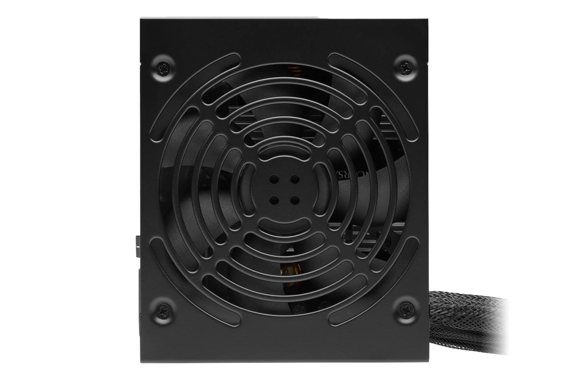 پنل زیر پاور کامپیوتر کورسیر CX650 با توان 650 وات با نمایش فن