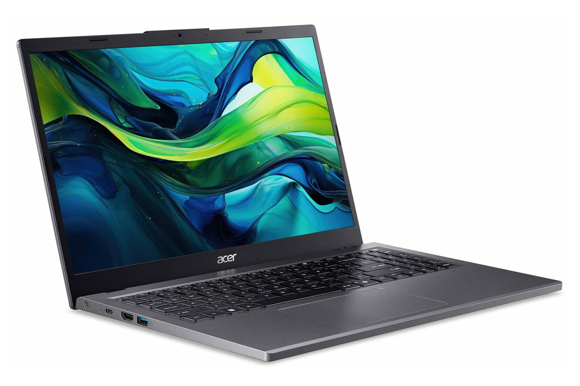 لپ تاپ ایسر Acer Aspire 15 A15-41M نمای جلو و چپ