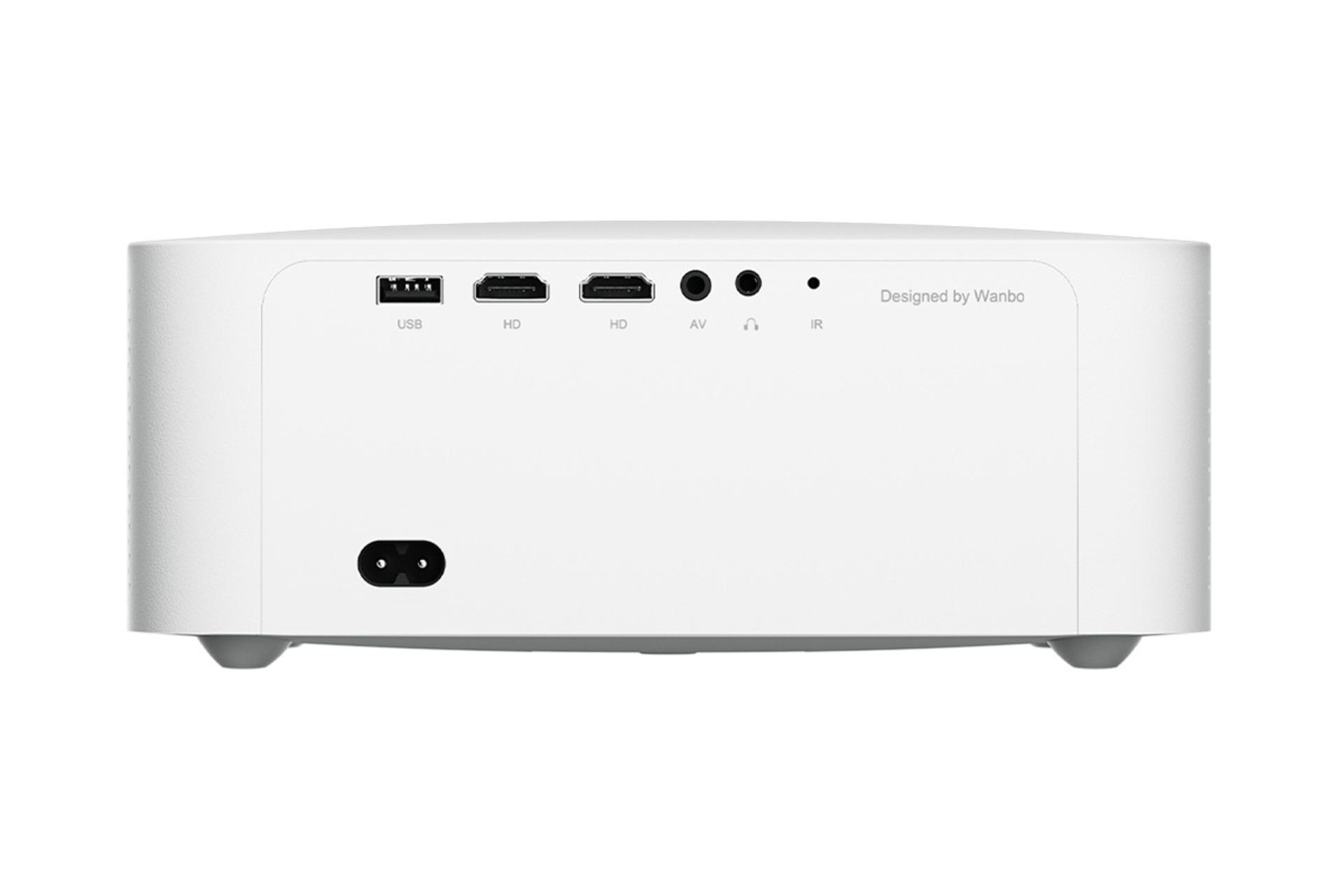 ویدیو پروژکتور شیائومی ونبو Xiaomi WANBO X2 Pro نمای پشت و درگاه ها