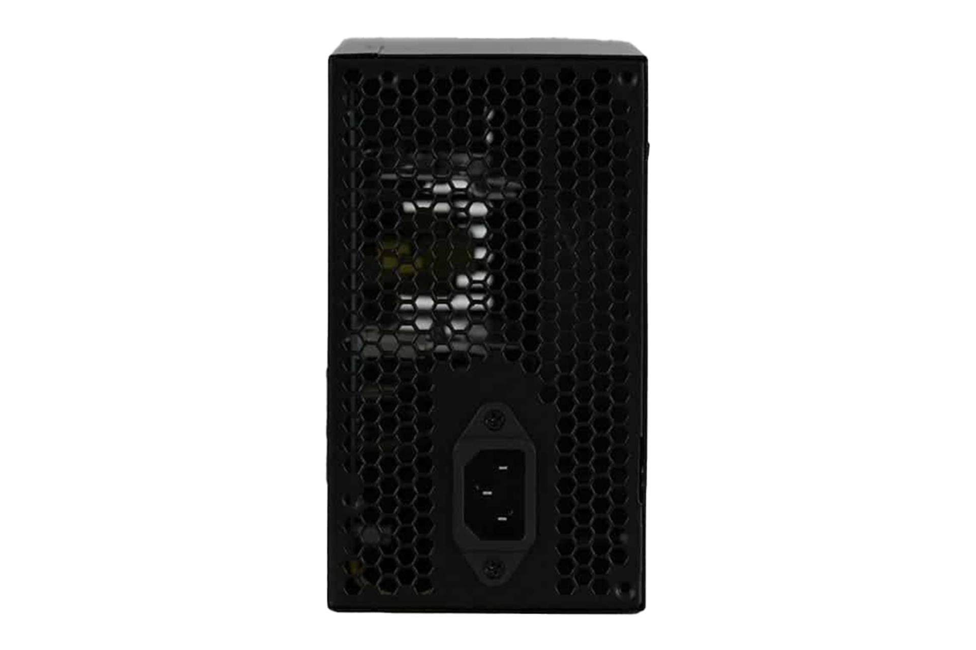 نمای پنل پشت پاور کامپیوتر تسکو TP 570 N با توان 230 وات با نمایش درگاه برق