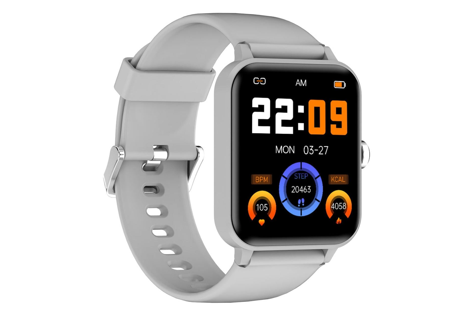 سمت چپ ساعت هوشمند بلک ویو Blackview R30 خاکستری