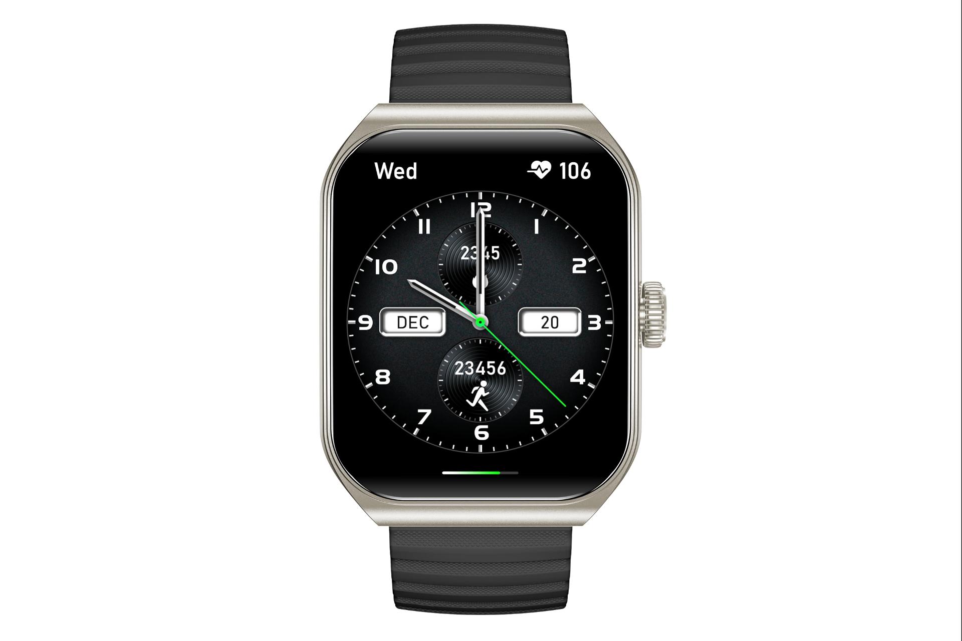 ساعت هوشمند شیائومی بلک شارک Xiaomi Black Shark GT3 نقره ای از نمای روبرو