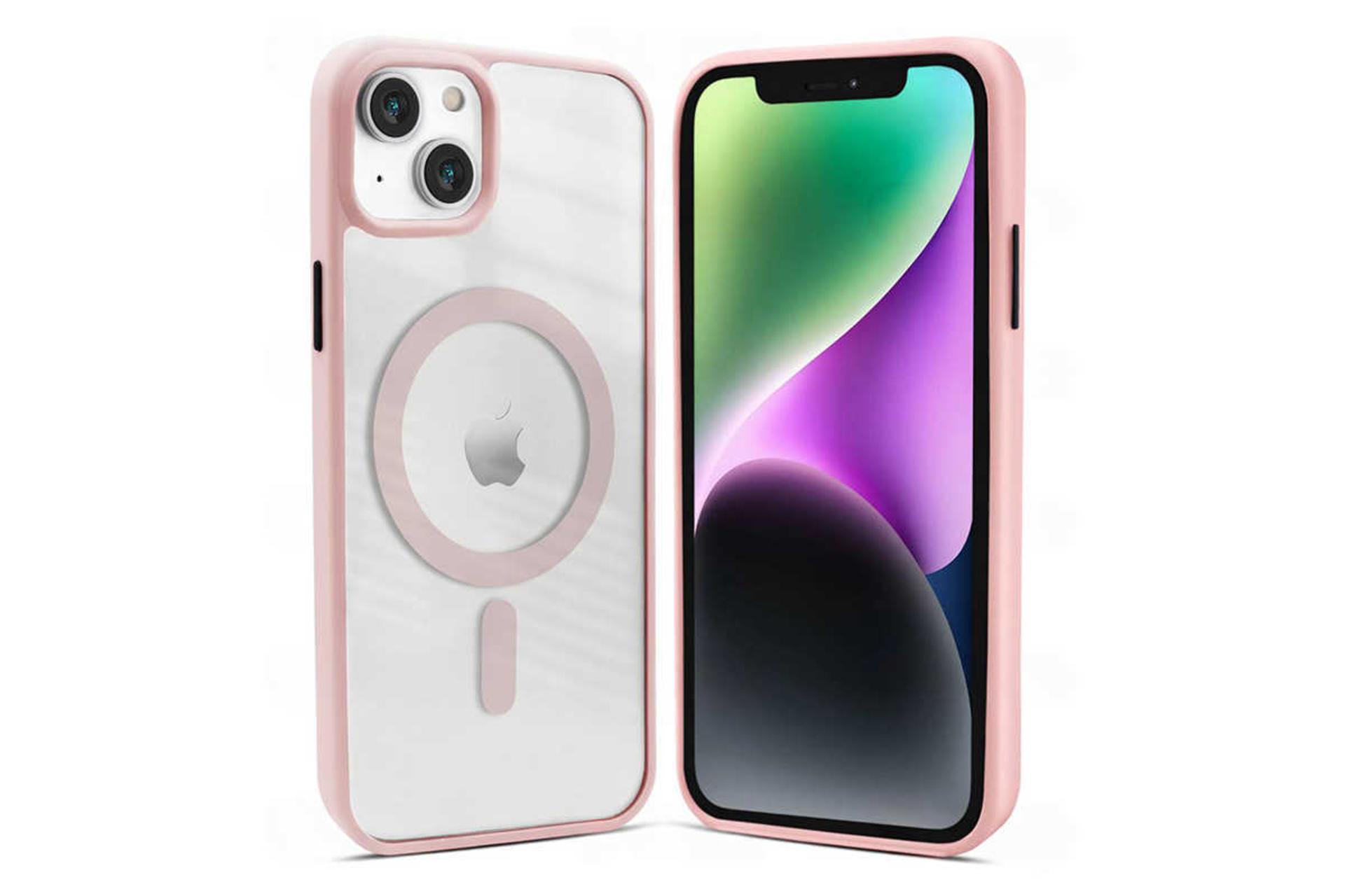 قاب گوشی آلتیمیت شیلد مدل Magsafe Border UL مناسب اپل iPhone 15 رنگ صورتی