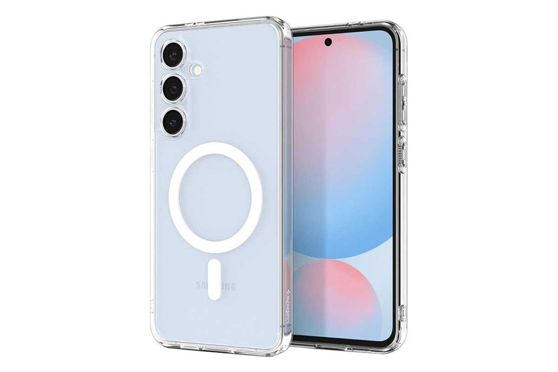 نمای پشت قاب گوشی آلتیمیت شیلد مدل Transparent Magsafe مناسب سامسونگ Galaxy S24 FE