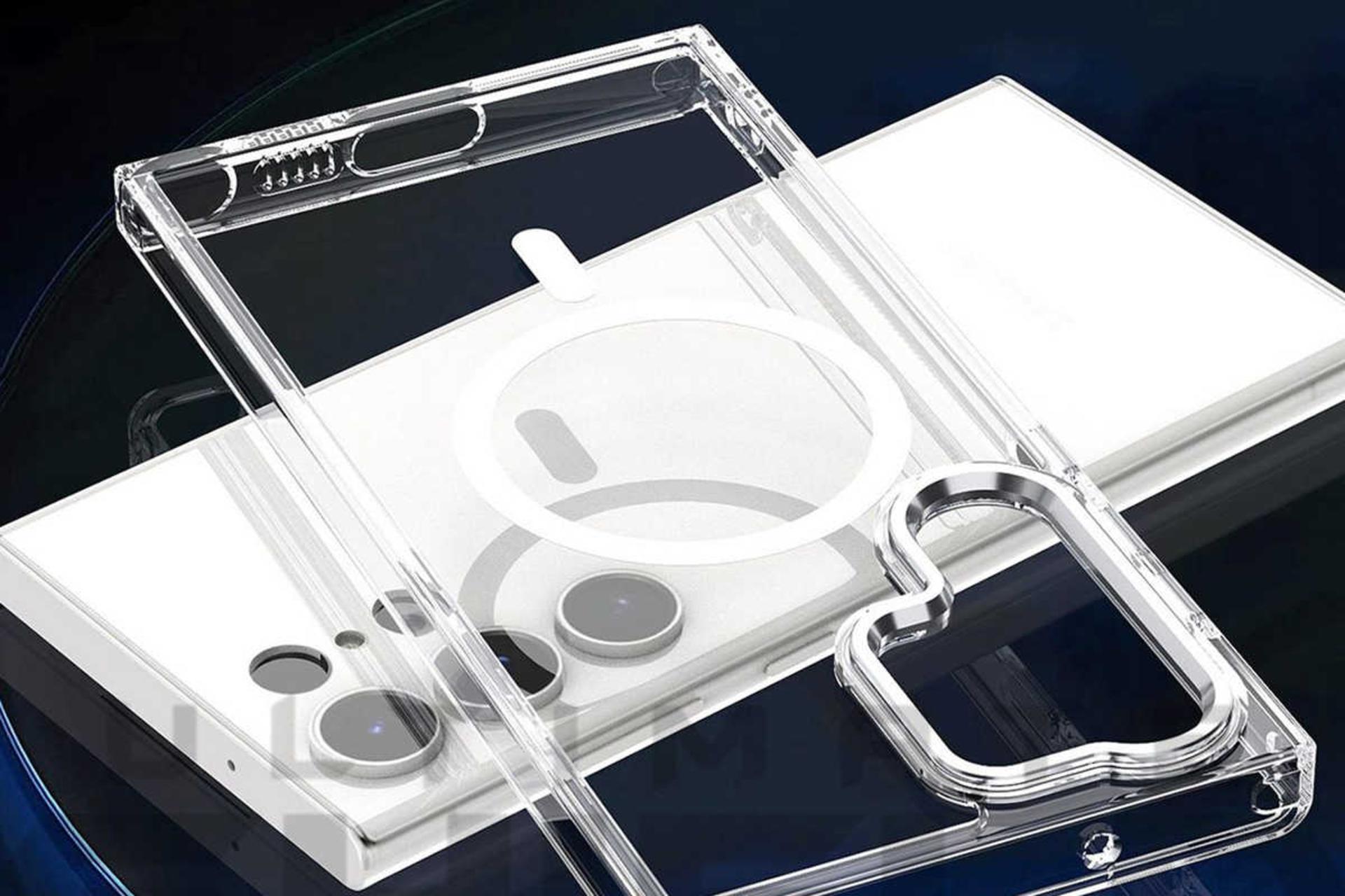 لبه‌های قاب گوشی آلتیمیت شیلد مدل UL-Magsafe-Clear مناسب سامسونگ Galaxy S24 Ultra