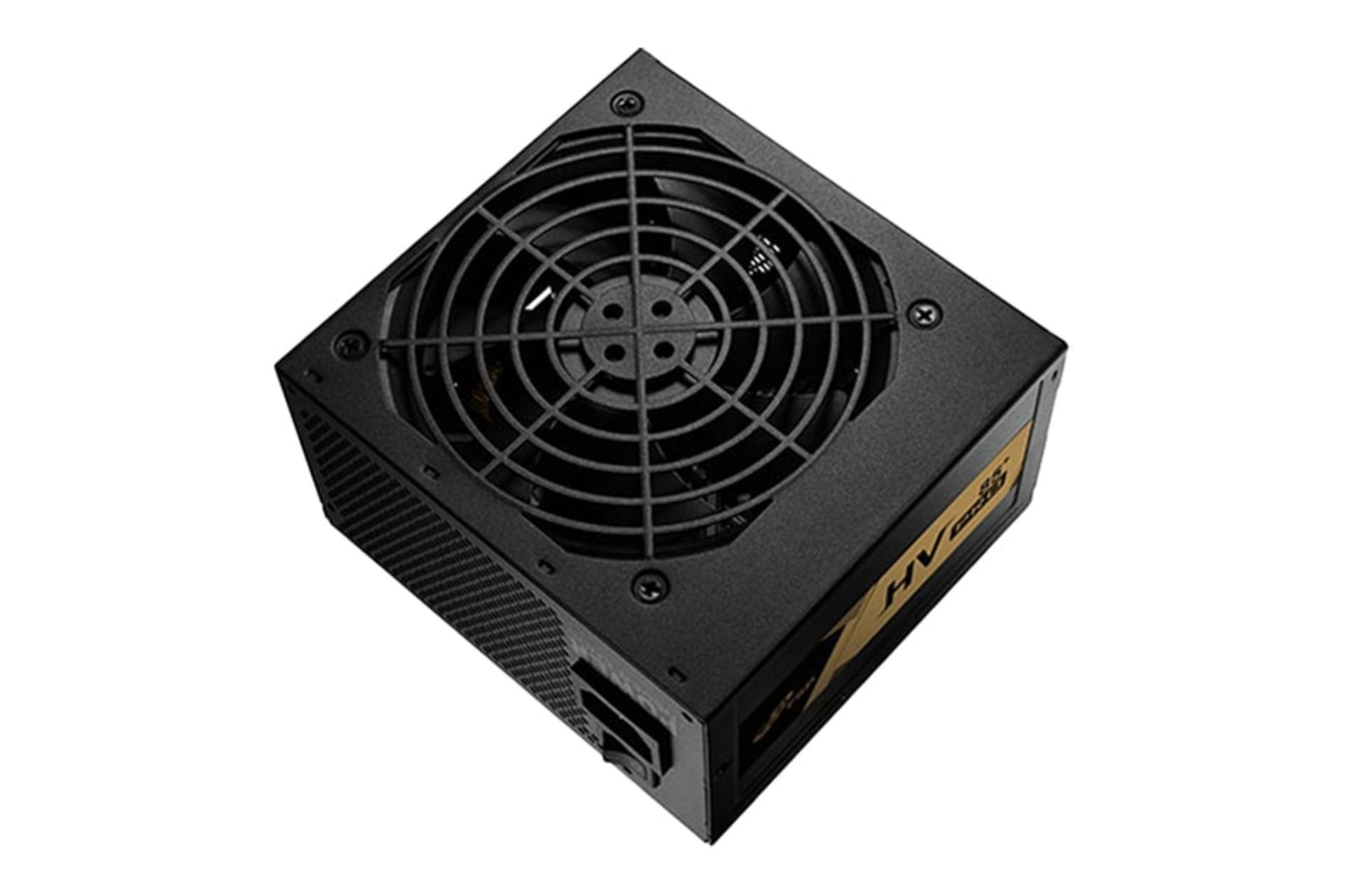 نمای پنل زیر پاور کامپیوتر اف اس پی HV PRO 85+ با توان 550 وات با نمایش فن