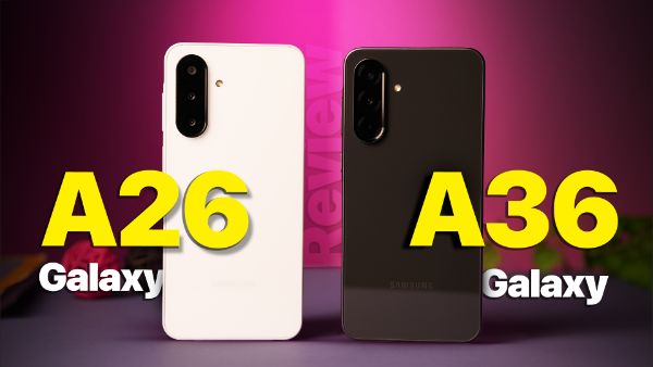 عکس گوشی‌های گلکسی A26 و A36 سامسونگ در کنارهم