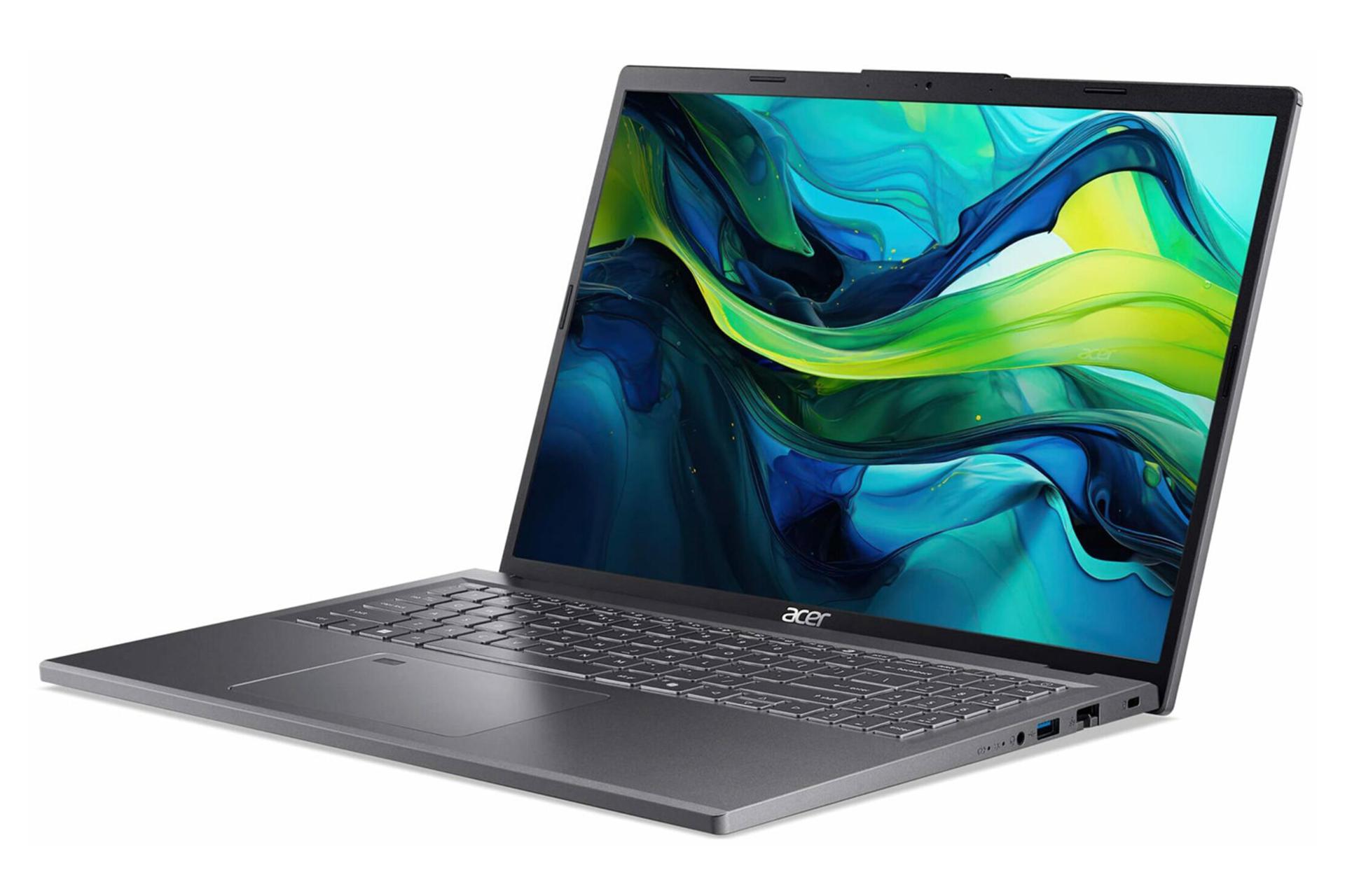 لپ تاپ ایسر Acer Aspire 16 A16-51GM نمای راست و درگاه ها