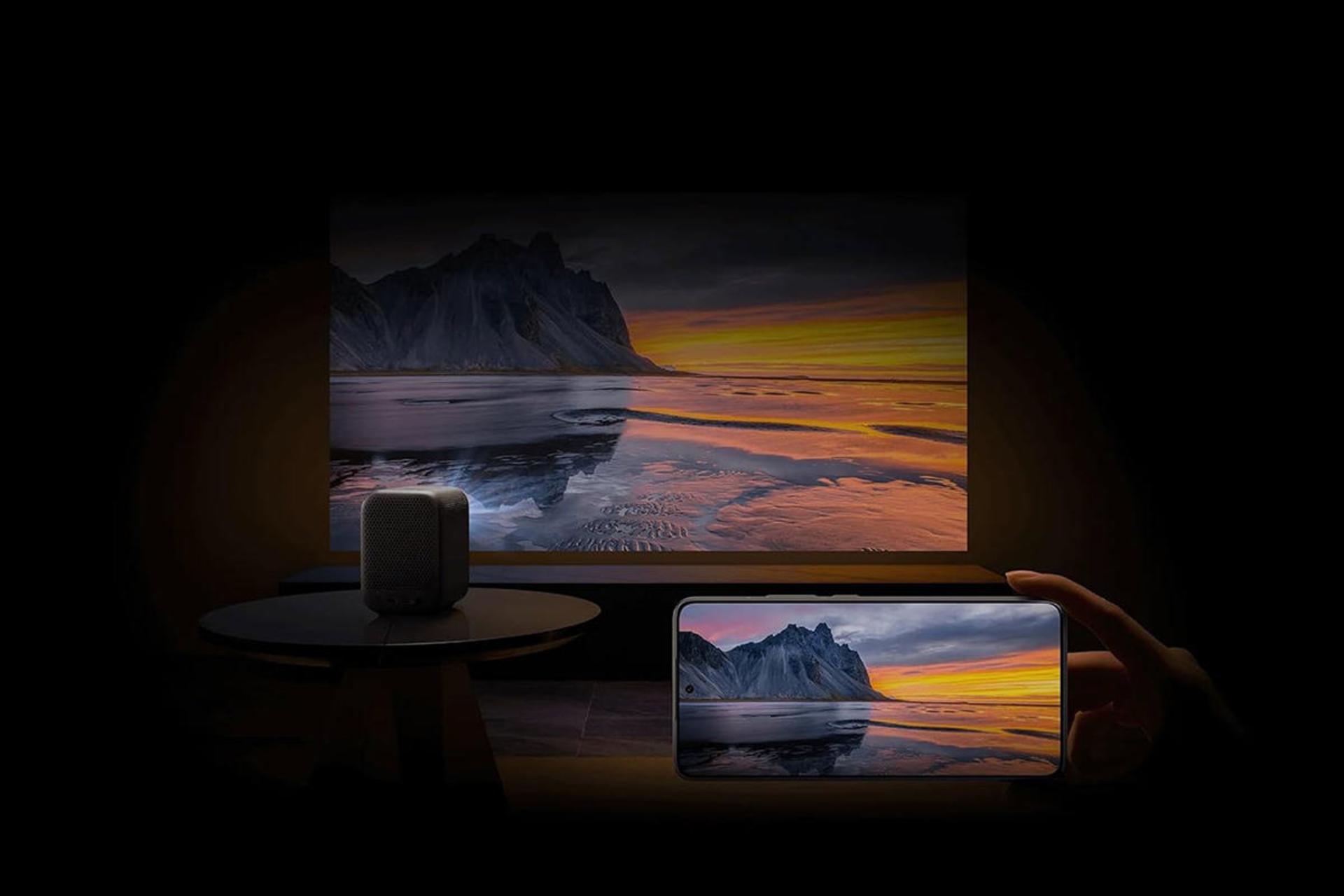 ویدیو پروژکتور شیائومی Xiaomi Smart Projector L1 اتصال بی سیم به گوشی هوشمند