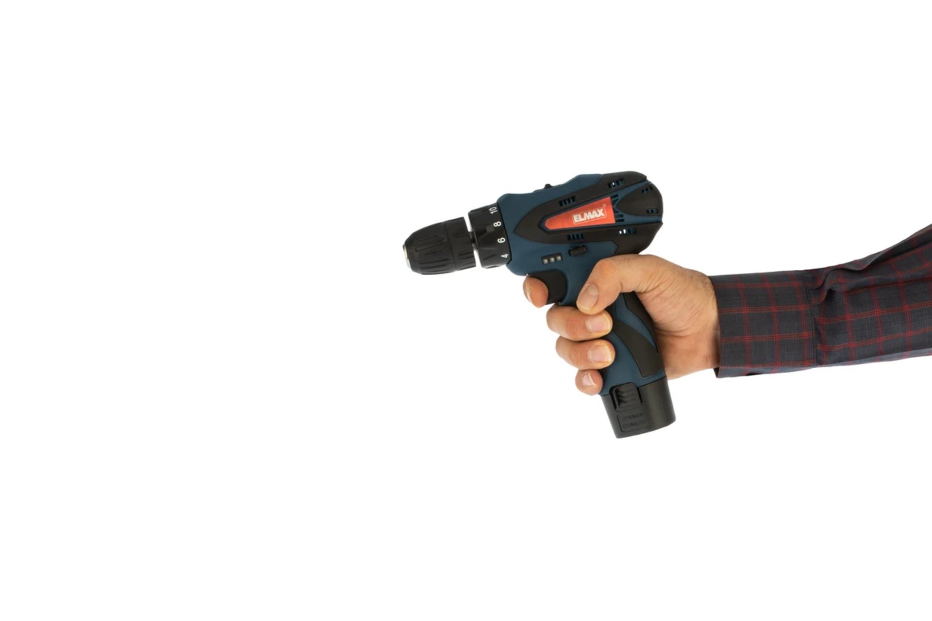 ابعاد و اندازه دریل ساده شارژی المکس C.D 210